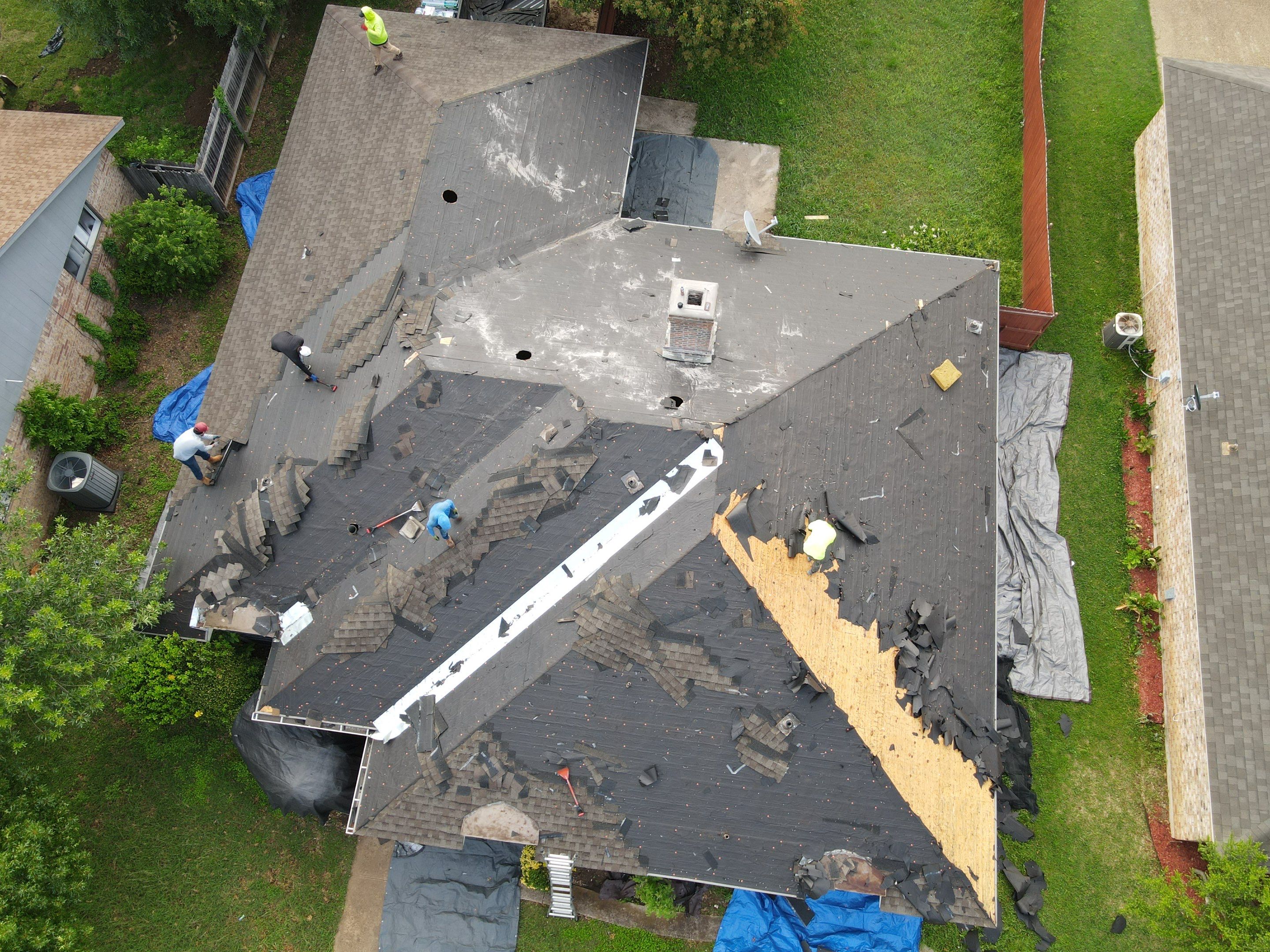 Duncanville Reroof after Storm by Berry Good Roofing