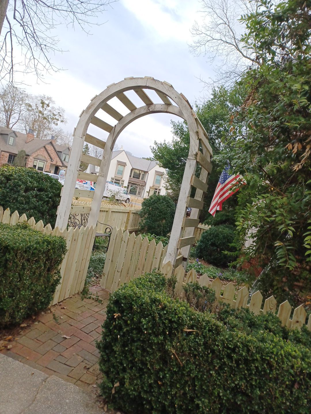 Montcrest - Fence by Pillar and Pine