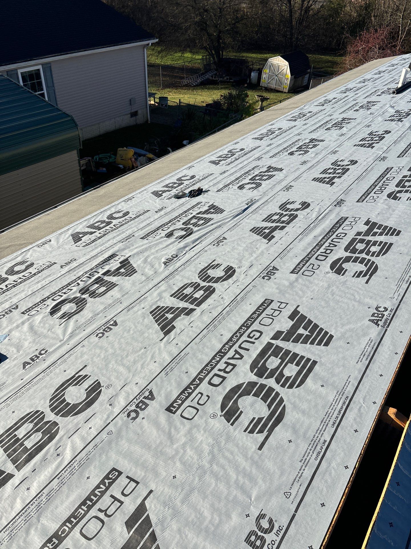 Residential Roofing Installation using GAF TImberline HDZ Hickory by Rainstoppers Roofing