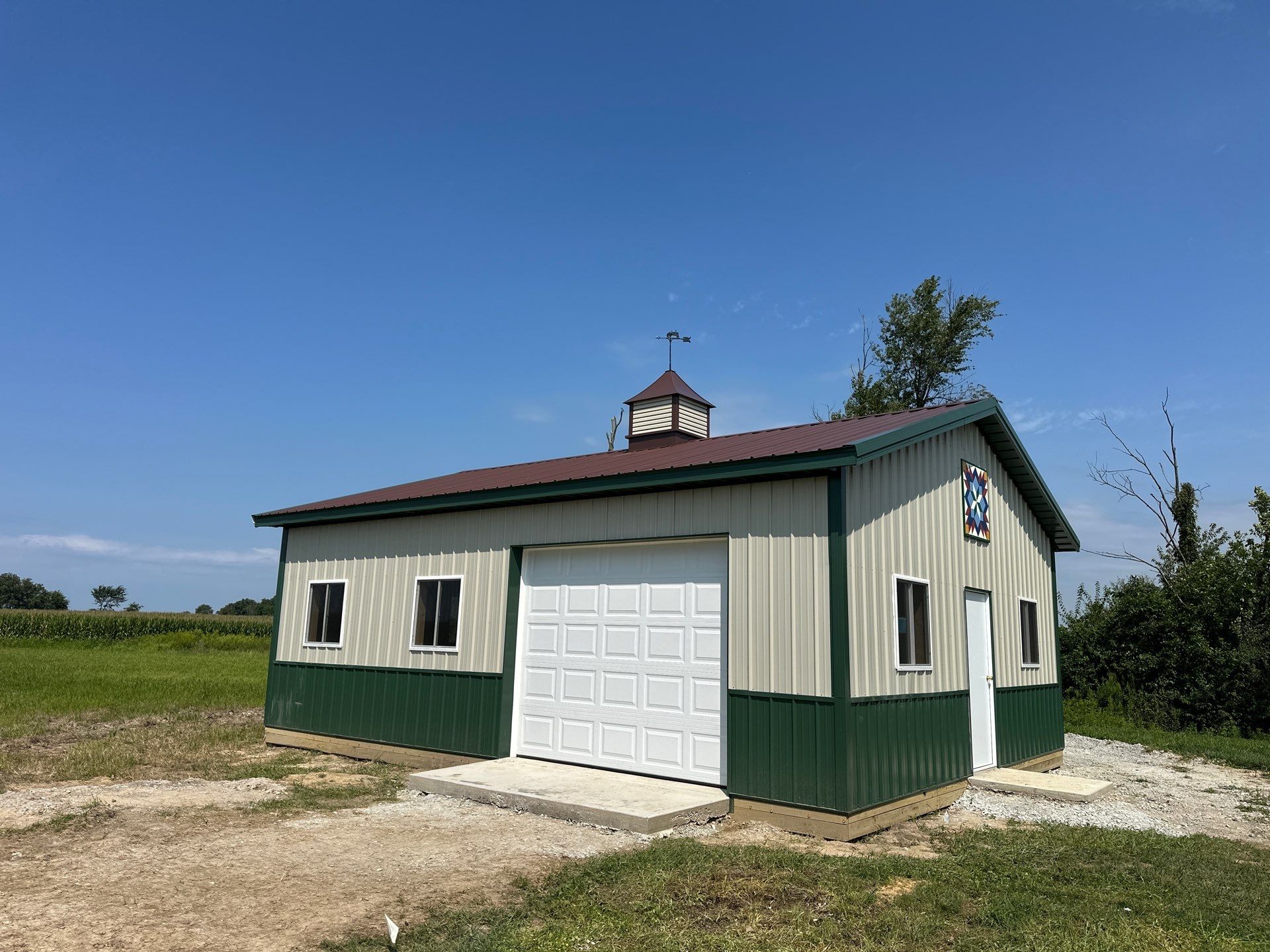 Custom Post-Frame Pole Barn with Concrete Floor in Greenfield by The Barn Builders