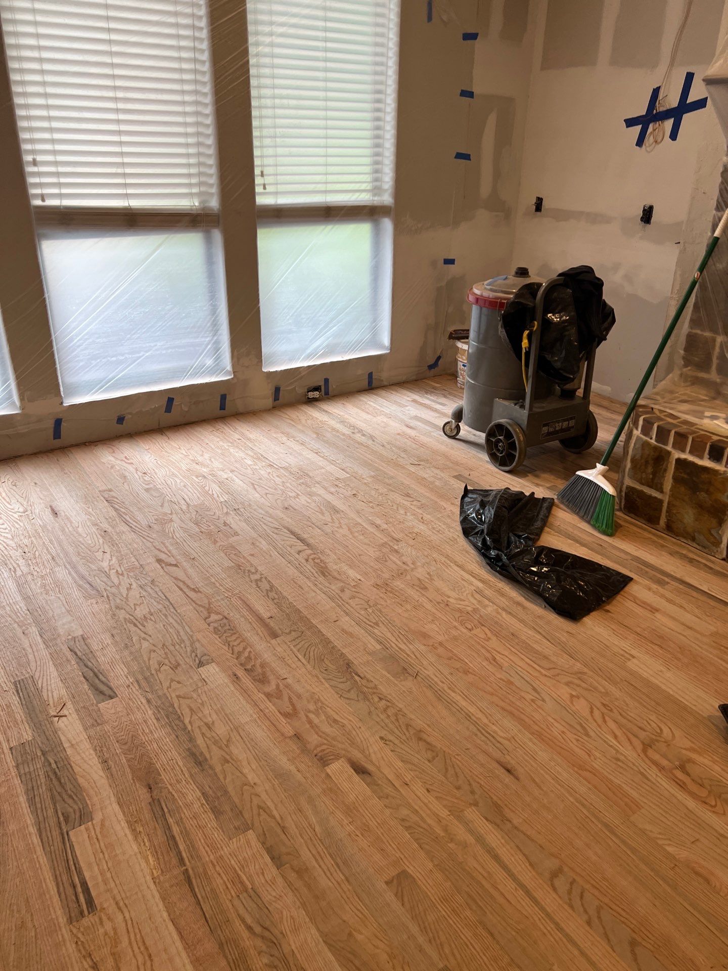 In Progress - Repairing wet Hardwood Floors in Colleyville by Bernard Hardwood Floors