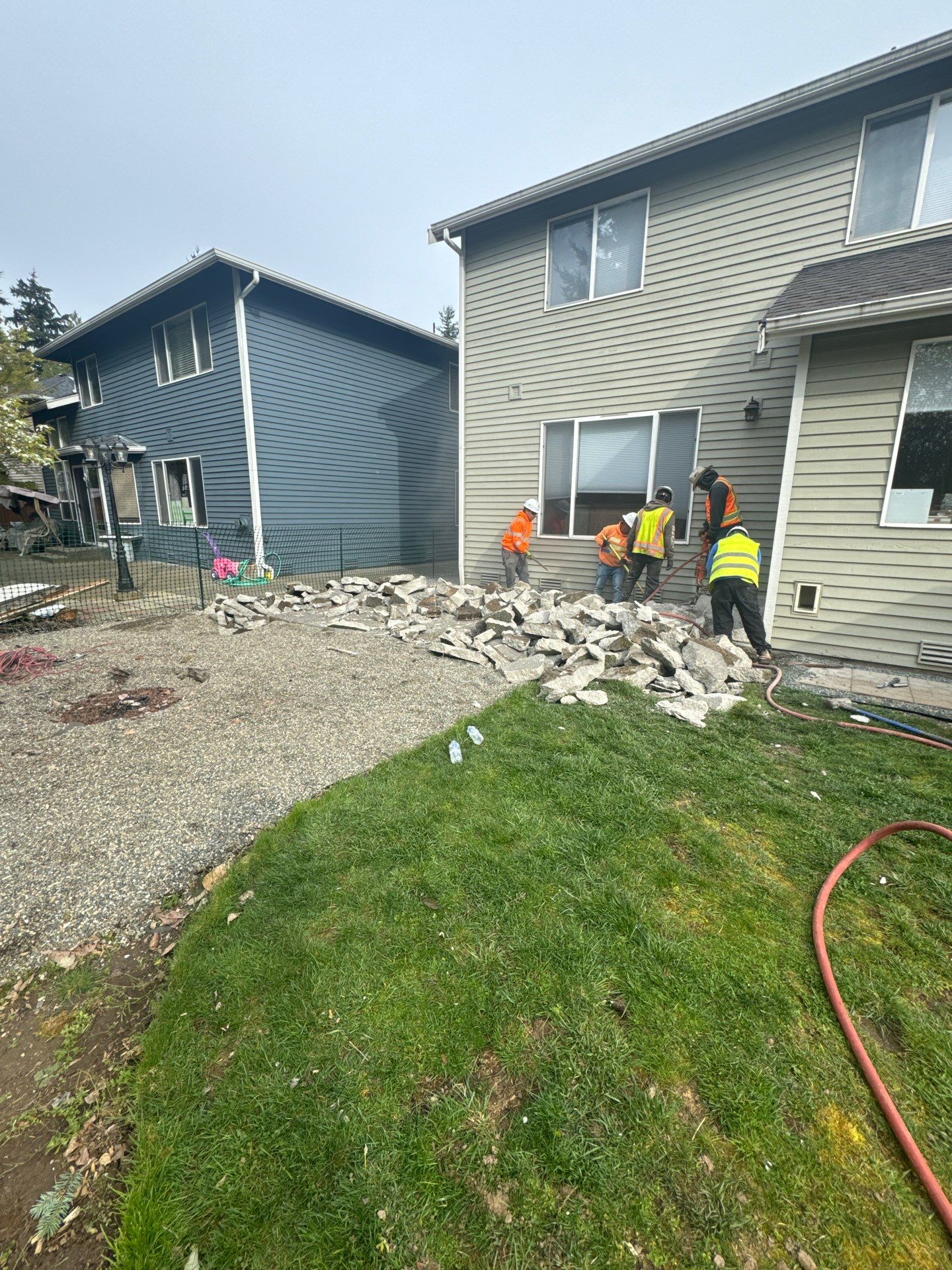 Benedict | Stamped Concrete Back Patio by Jireh Asphalt & Concrete Inc 