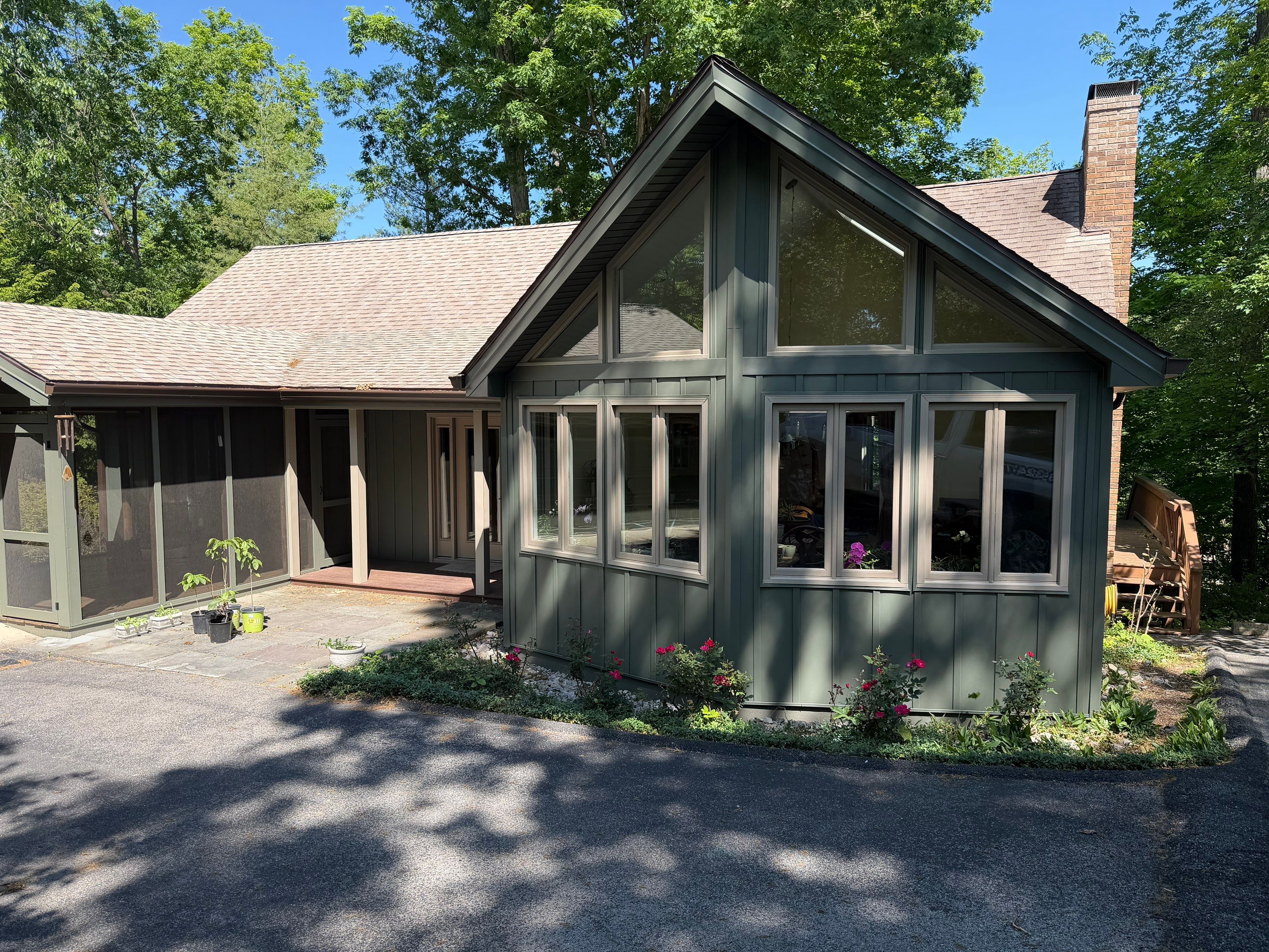 Deep Moss Board and Batten Siding Transformation in Danville by Stout Exteriors