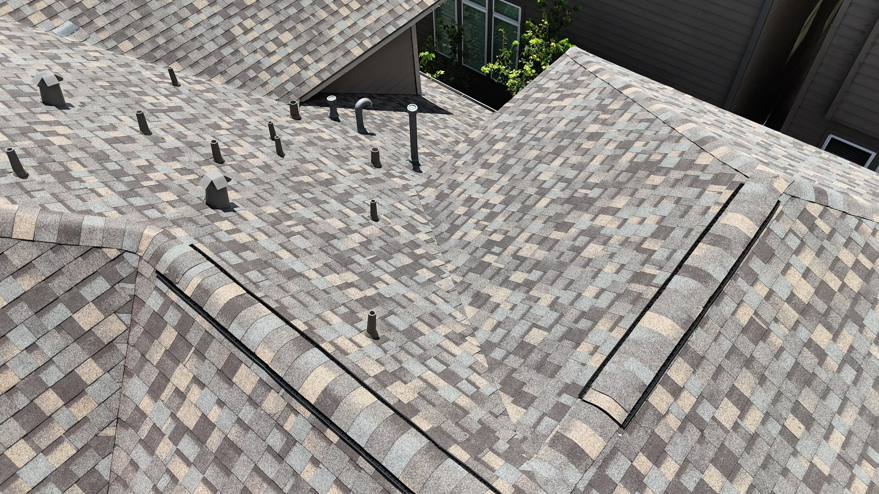 Residential Roofing Installation on a Highrise Duplex using IKO Dynasty by Core Four Roofing