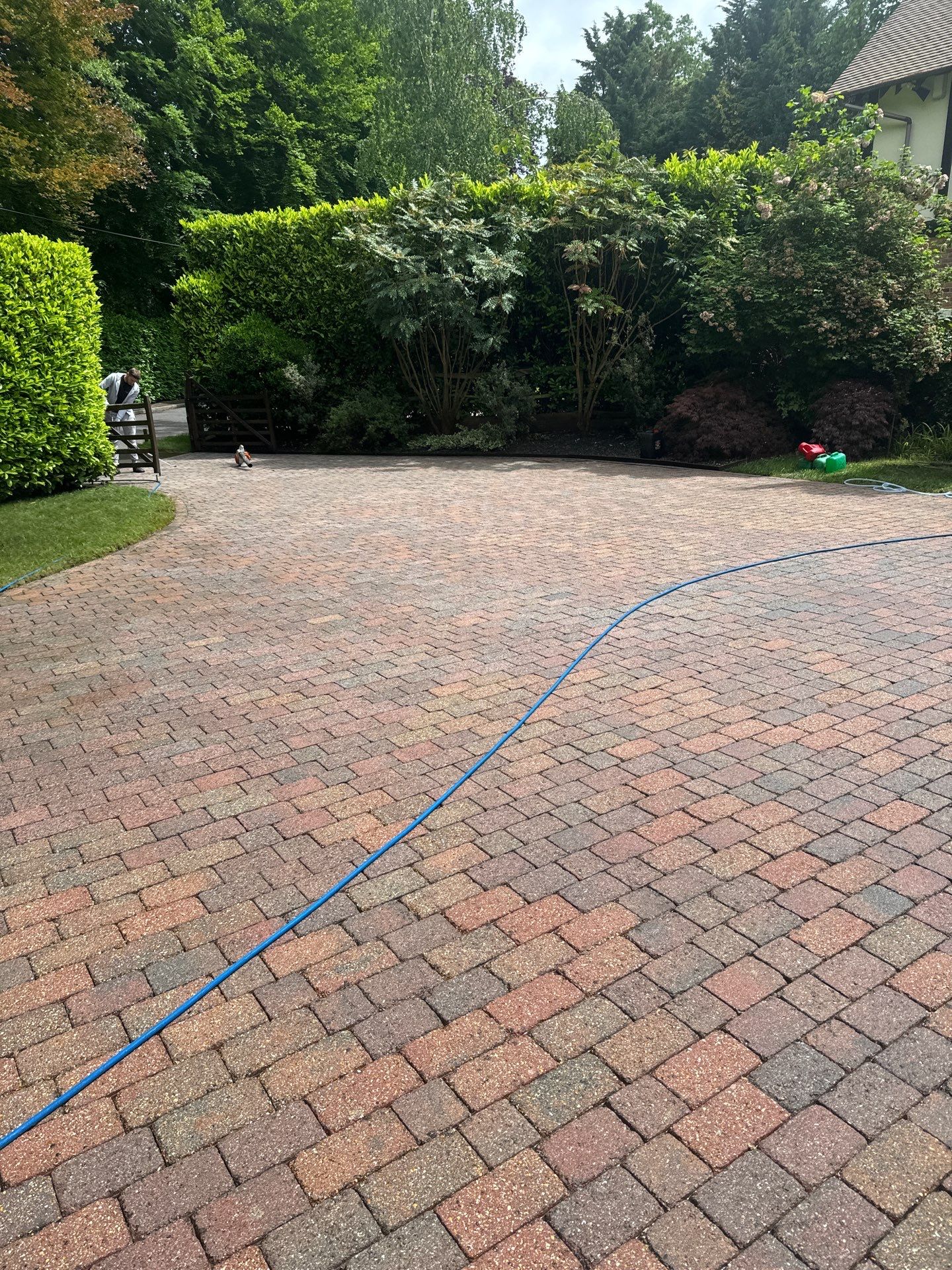 Driveway And Patio Clean using honda 21 ltr/min by Ges Exterior Cleaning ltd