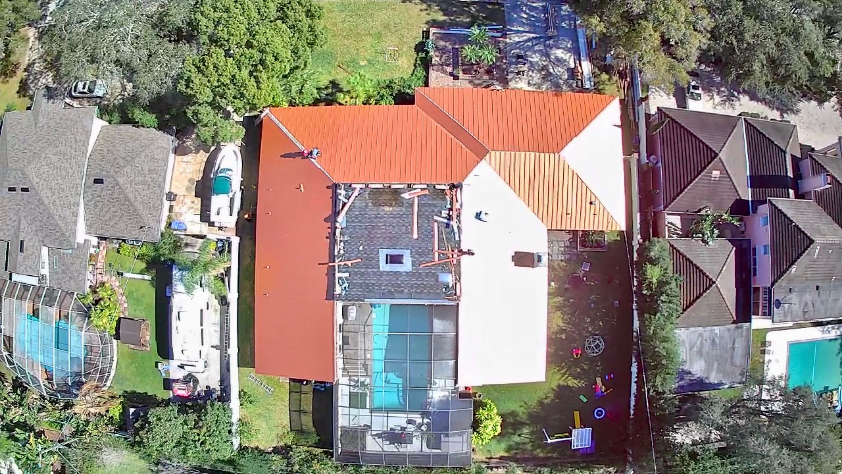 Residential Re-Roof using MS Metals, Copper Penny, Standing Seam. by First Due Roofing