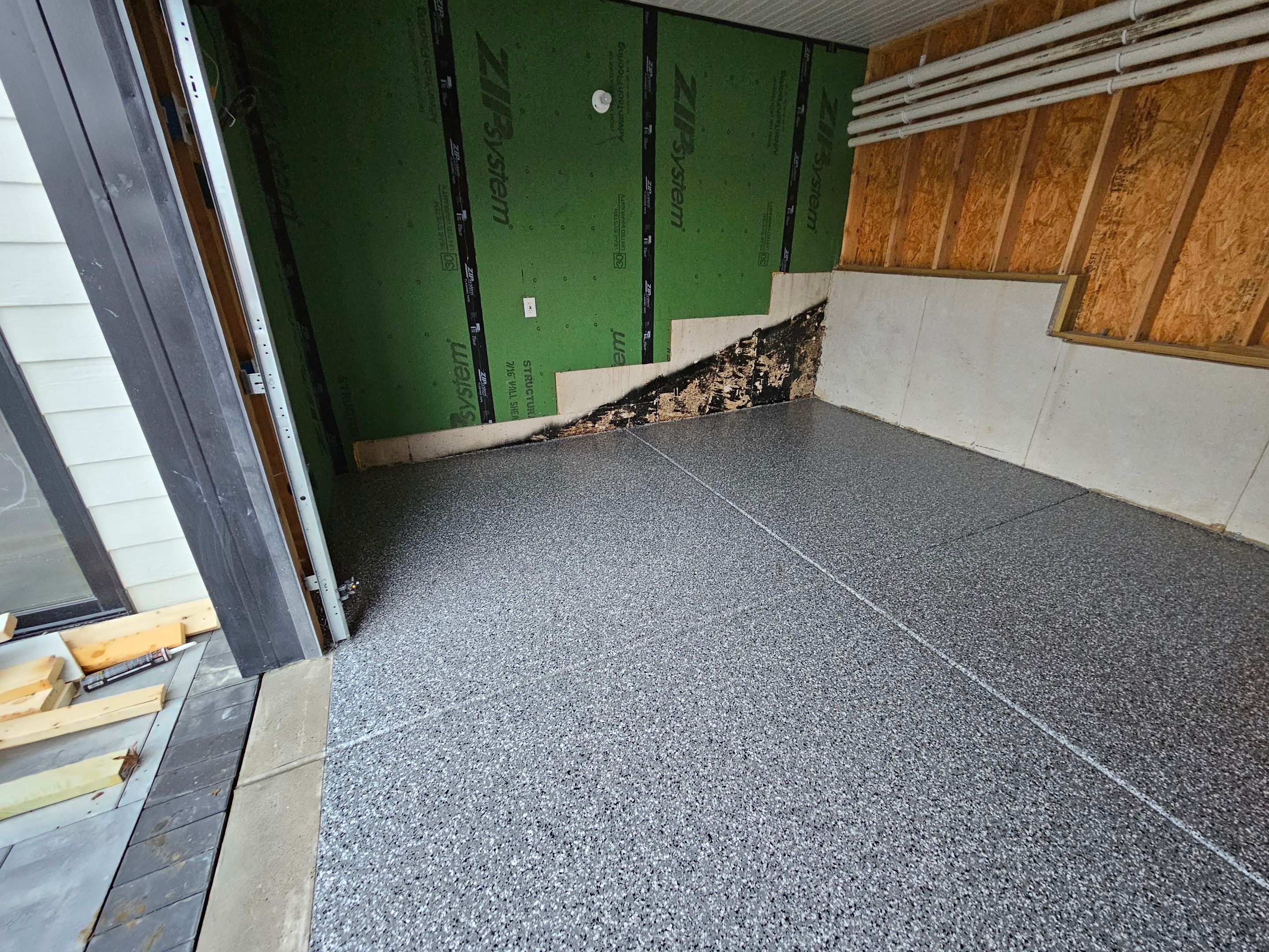 Wombat Flake Garage Floor  by Level 10 Coatings