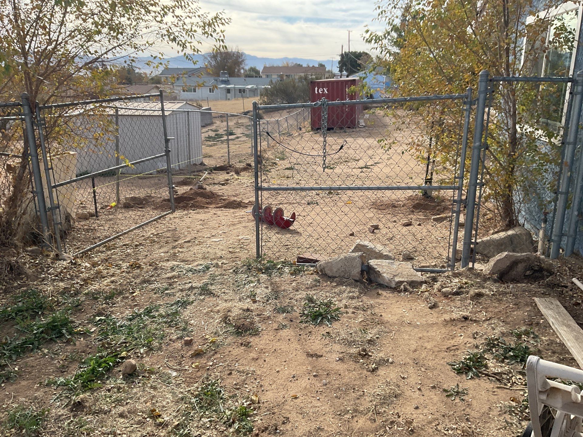 Fence Installation using vinyl and chain link  by Fence Guys Inc. 