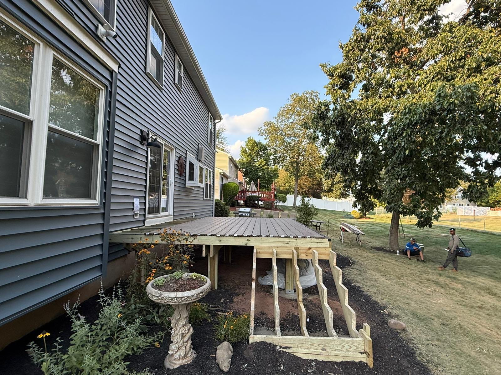 Deck resurface with Trex and cable rails by deck guardian
