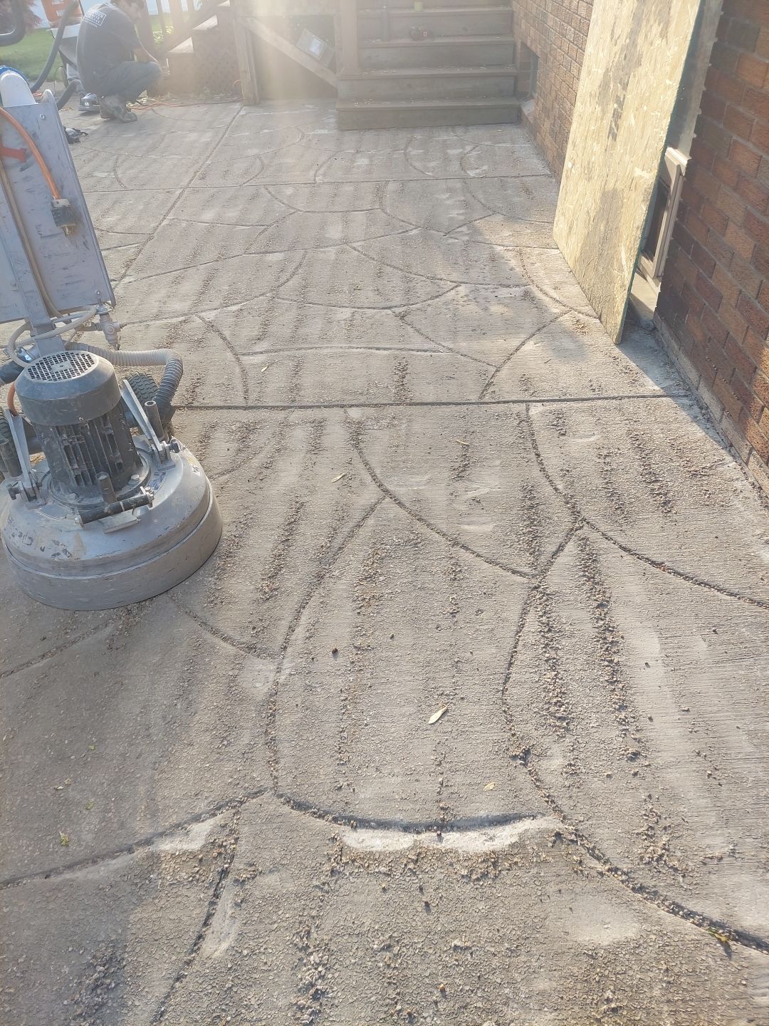 Patio with Stone Removal (Chestnut) - Struthers, OH by Alexander Concrete Coatings