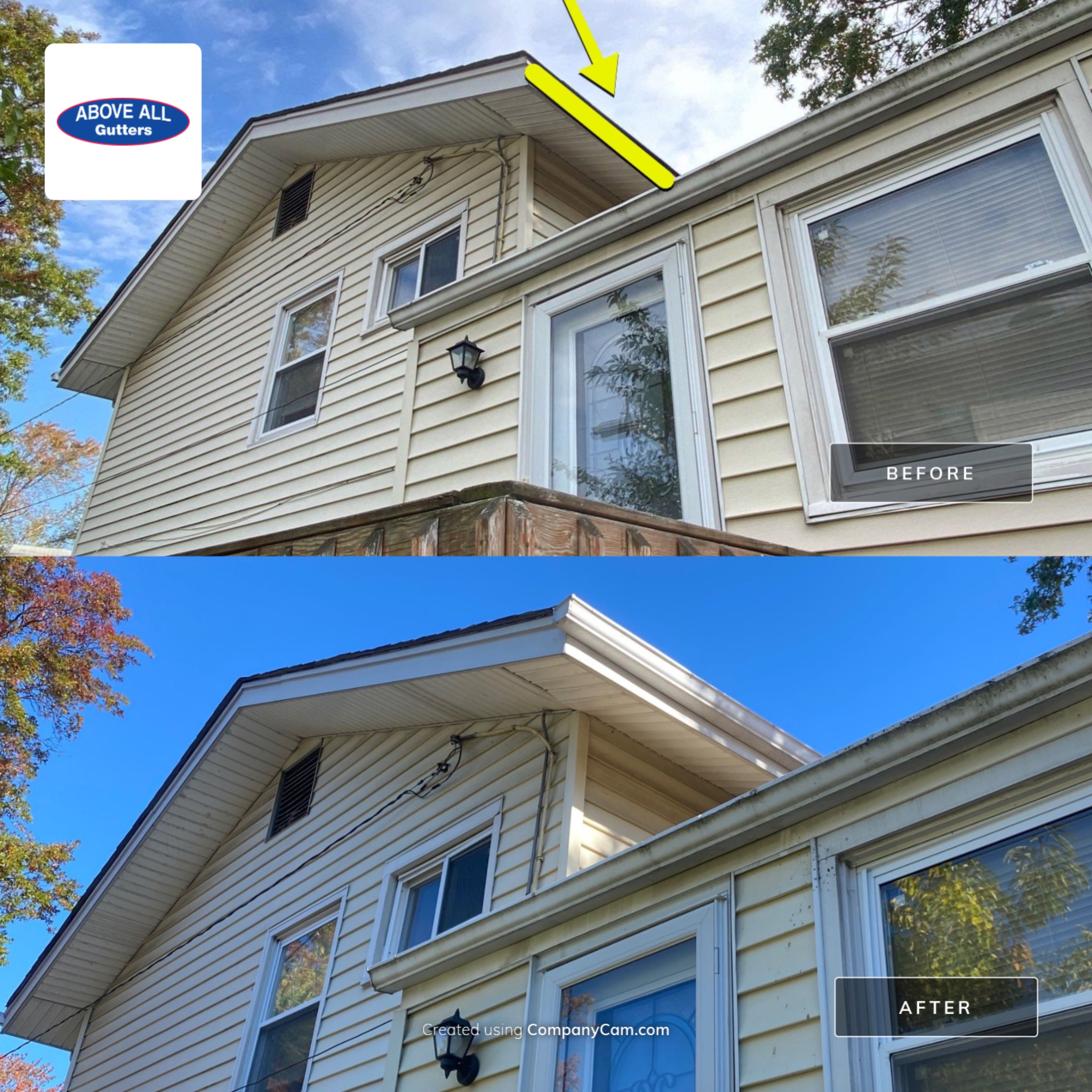 Clean and tighten gutter system.   by Above All Gutters 
