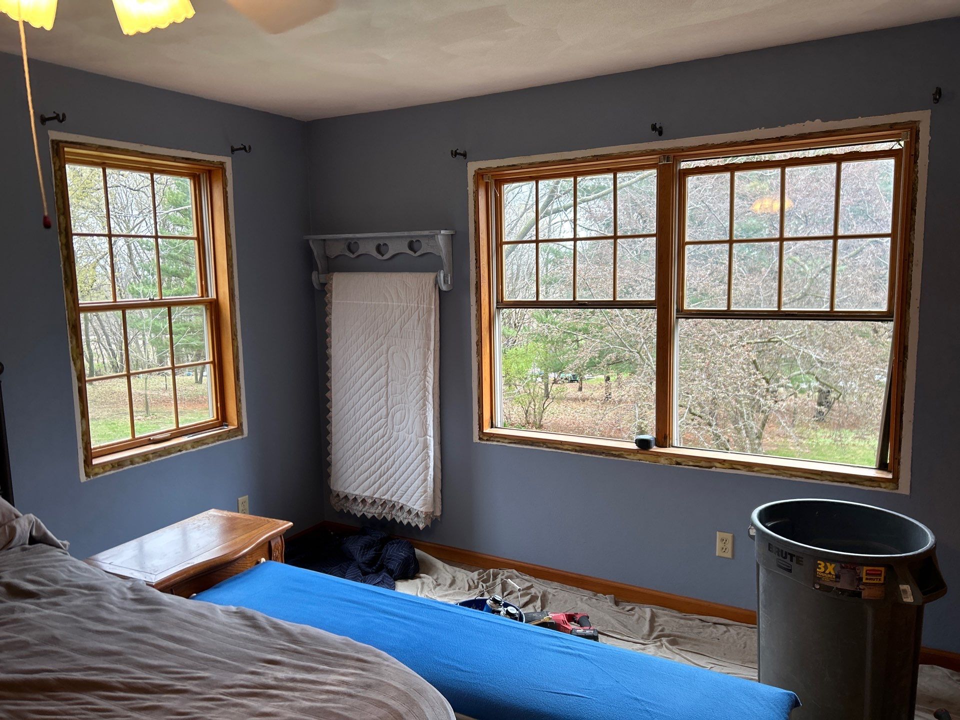 Pella Window installation using Pella Lifestyle wood/Aluminum window by United Windows and Siding LLC