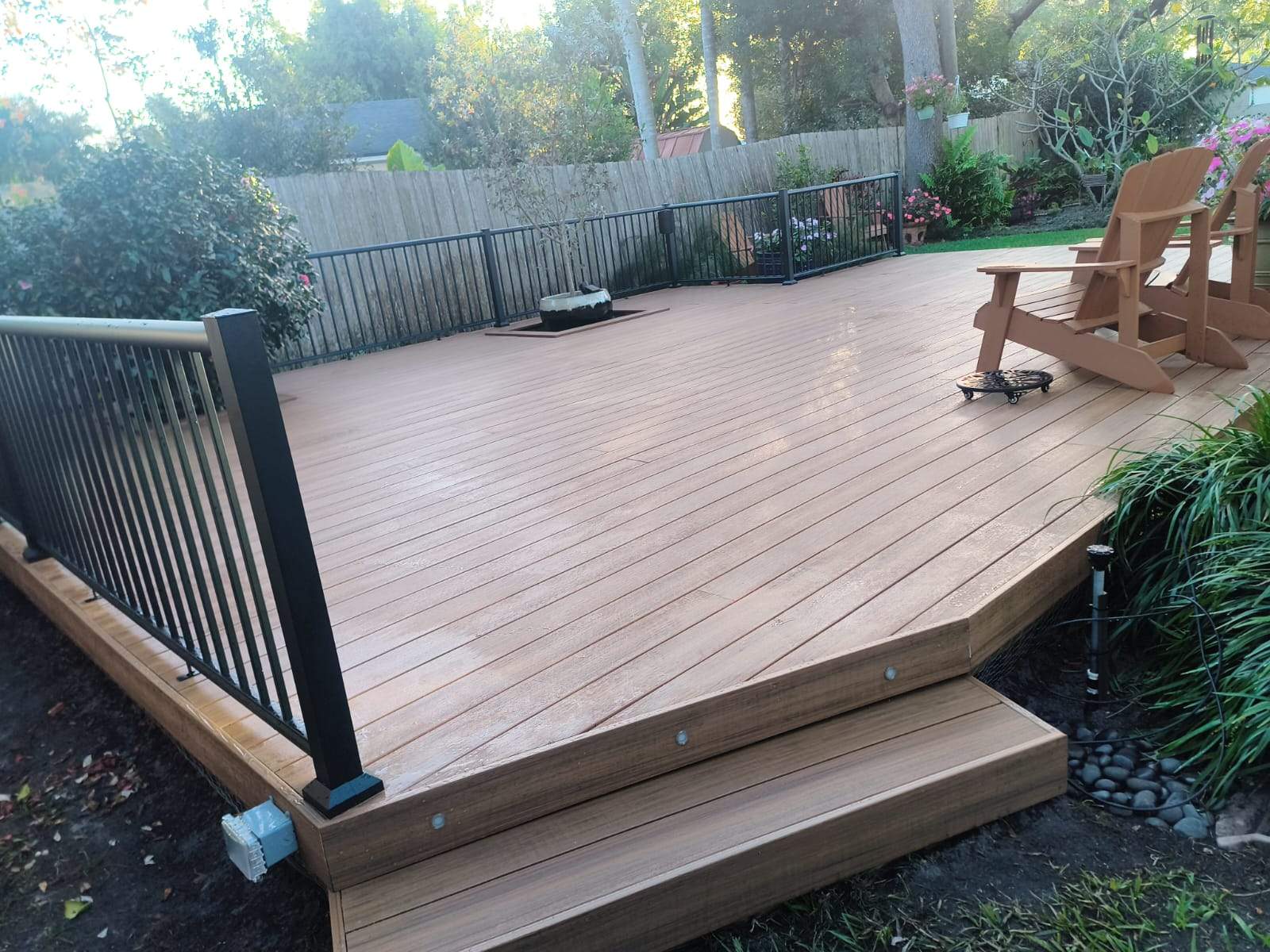 Luxury Multi-Level Deck | Deckorators Voyage Mineral-Based Composite by Orlando pergolas
