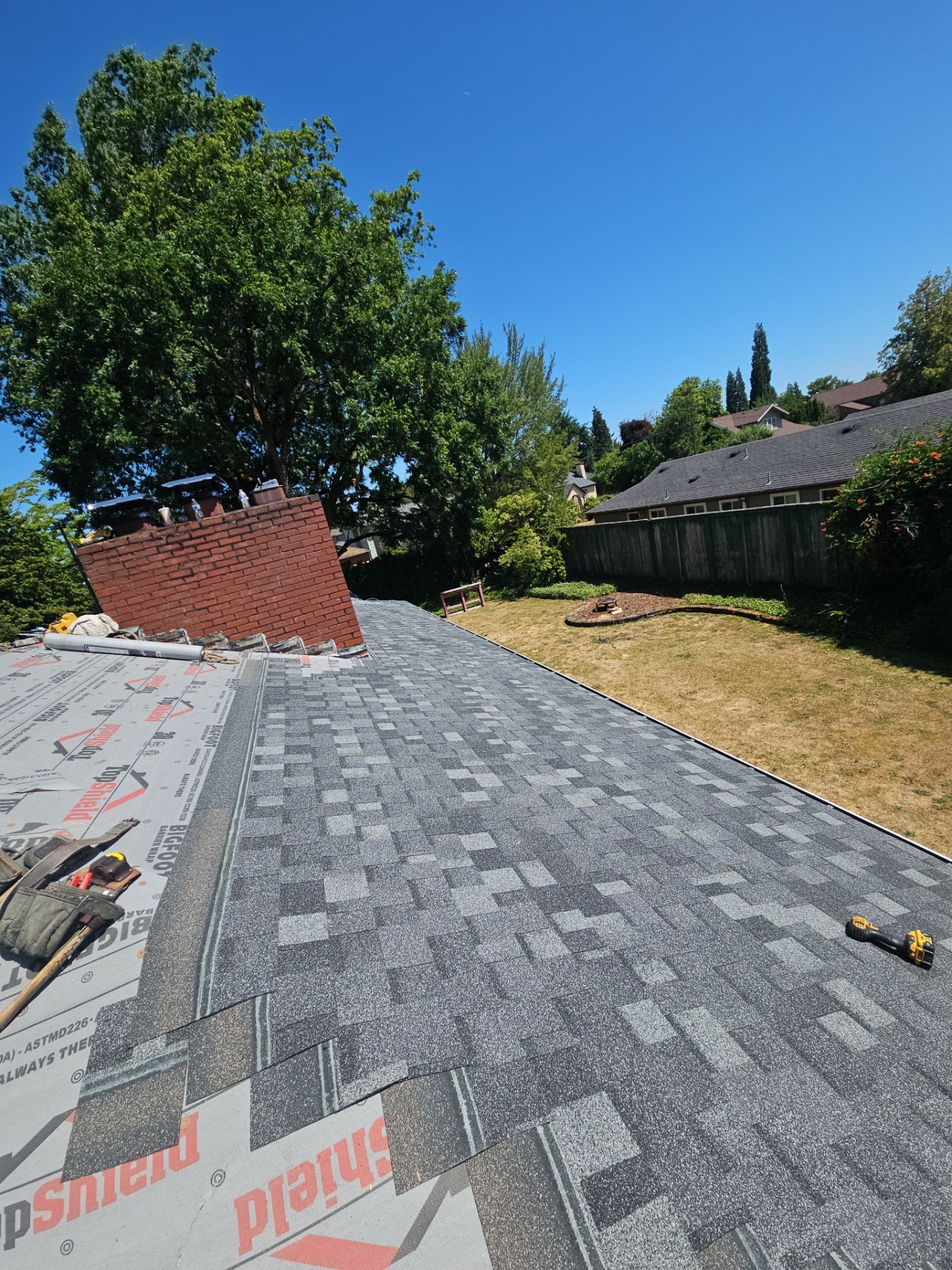 Residential Roofing Installation using IKO Dynasty (Color: Summit Grey) by Orezona Building & Roofing Company, Inc.