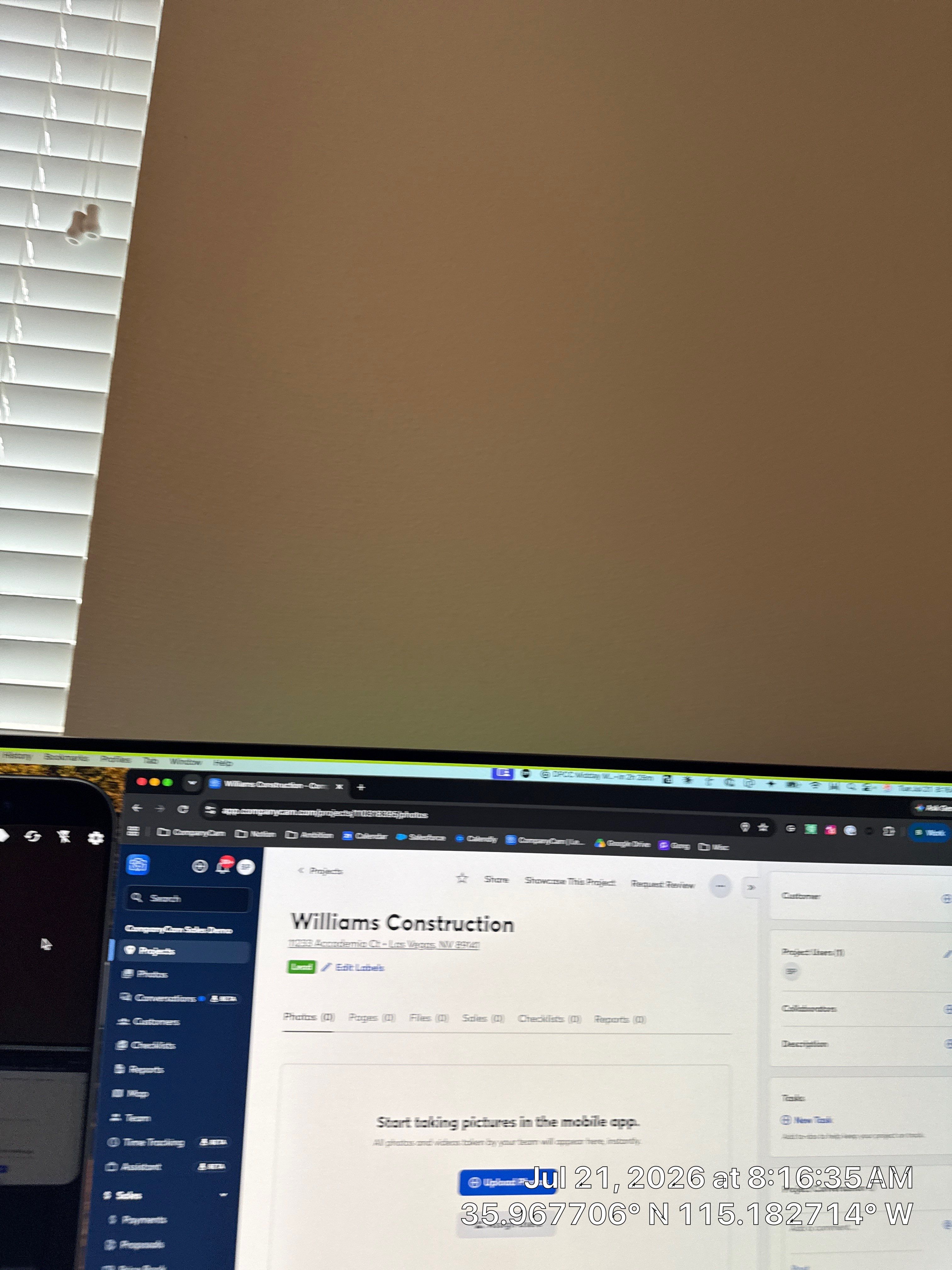 Home Office Renovation and Equipment Installation in Las Vegas by CompanyCam Sales Demo
