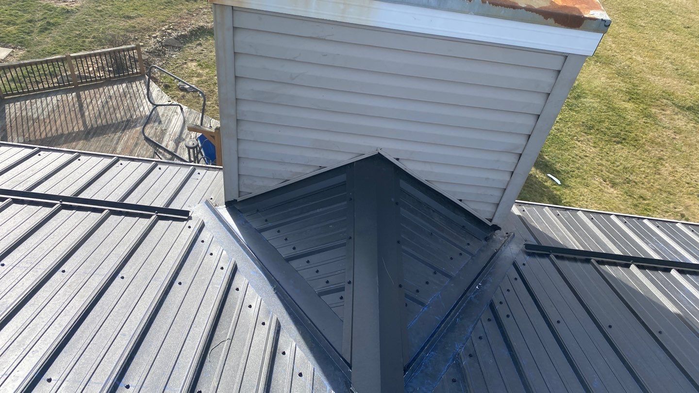 Residential Roofing Installation using Performance Panel Metal - Frost Black by RoofX 