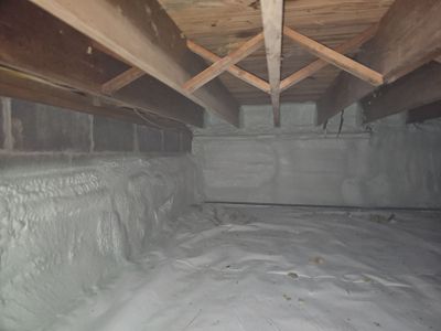 Basement Exterior Walls using Crawl Space Liner