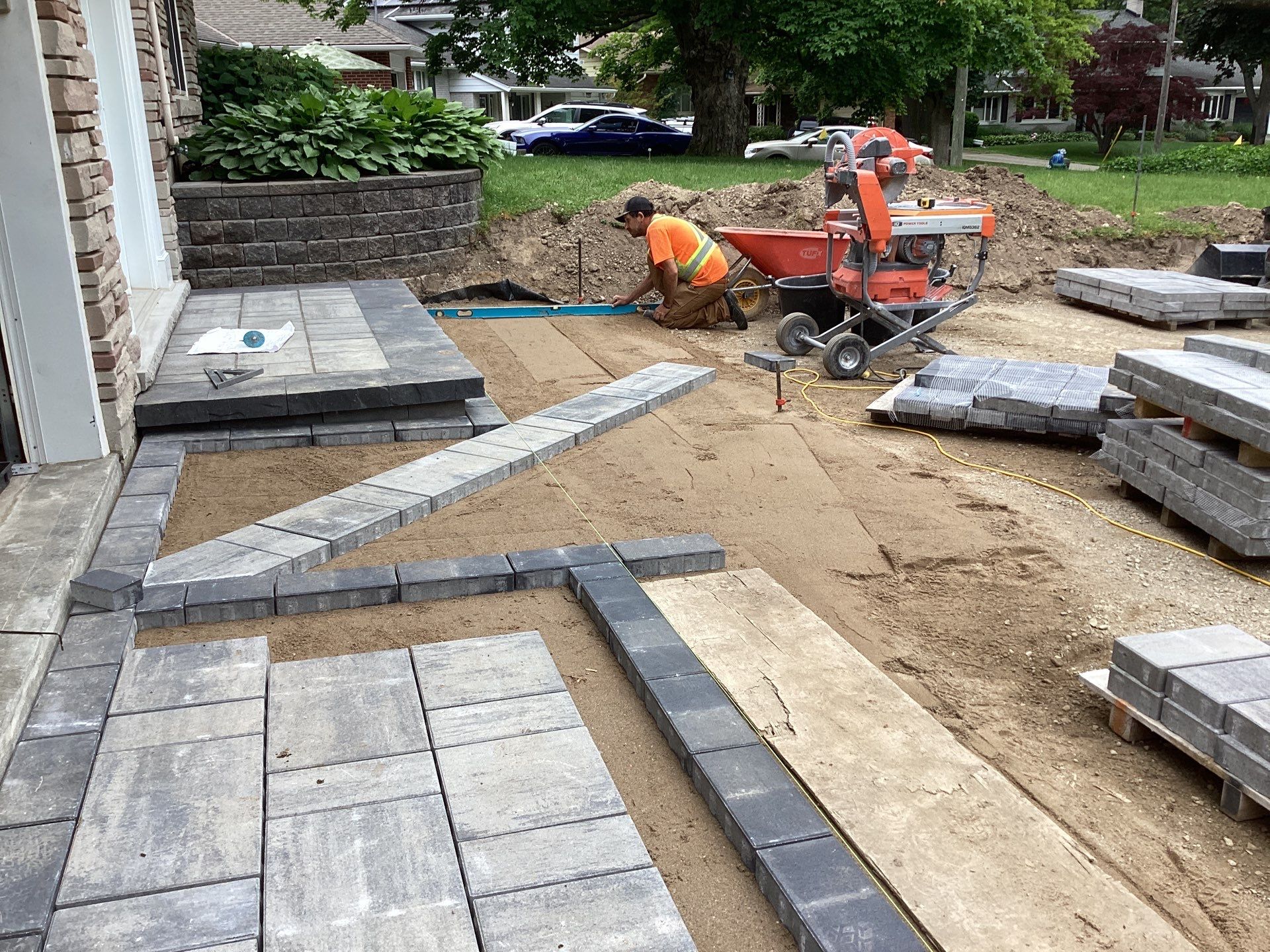 Vista Project: Driveway + Walkway by Soares Landscaping