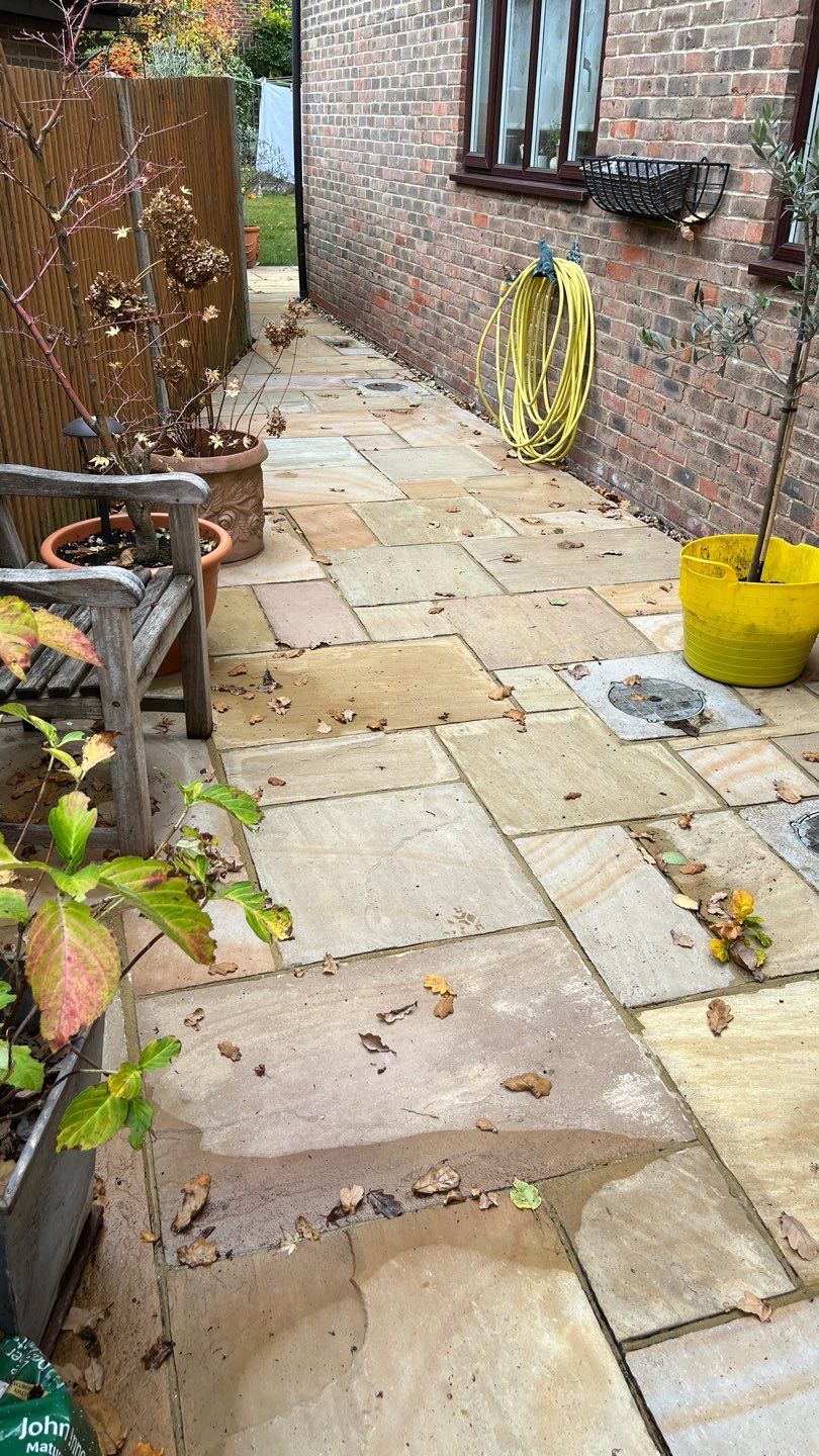 Roof Patio Driveway Clean using Honda 15lpm Low Pressure Washing Machine by Ges Exterior Cleaning ltd