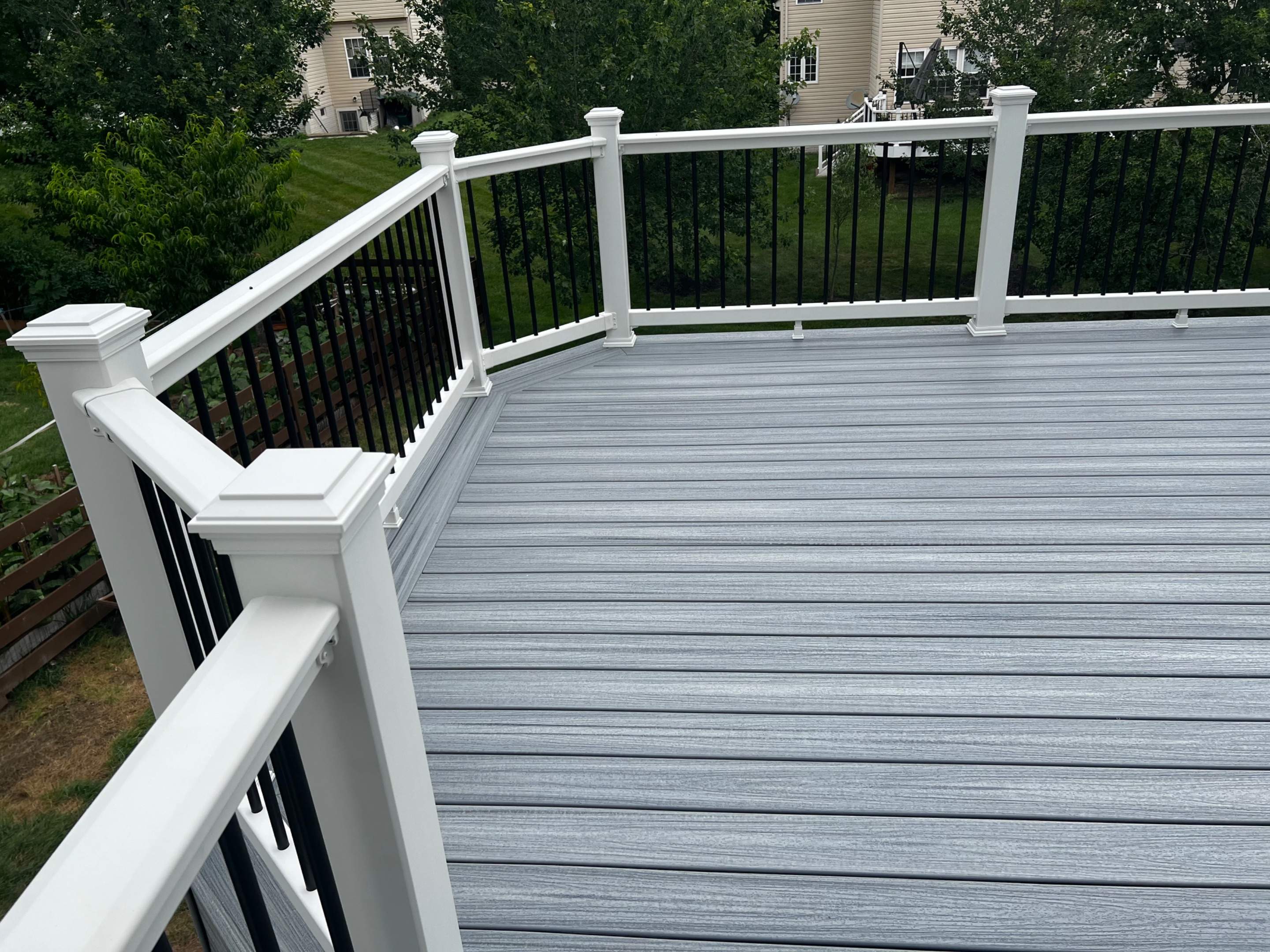 Custom Composite Deck Installation with Aluminum Railings in Aldie by Ridge Armor Renovations