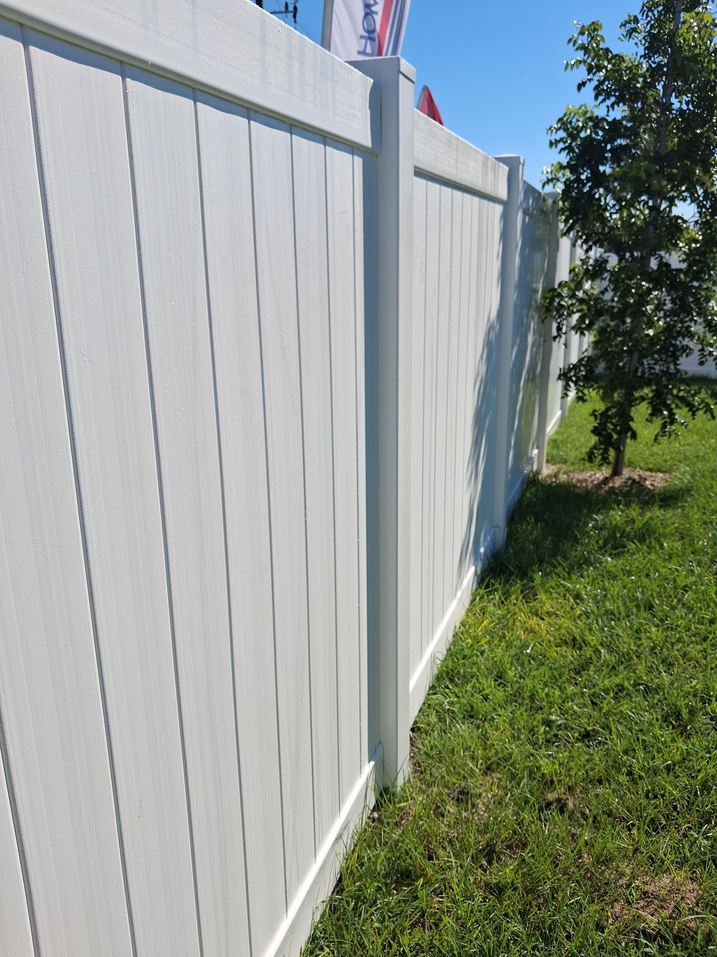 White Vinyl Privacy Fence Installation for North Port Residence by True Fence LLC
