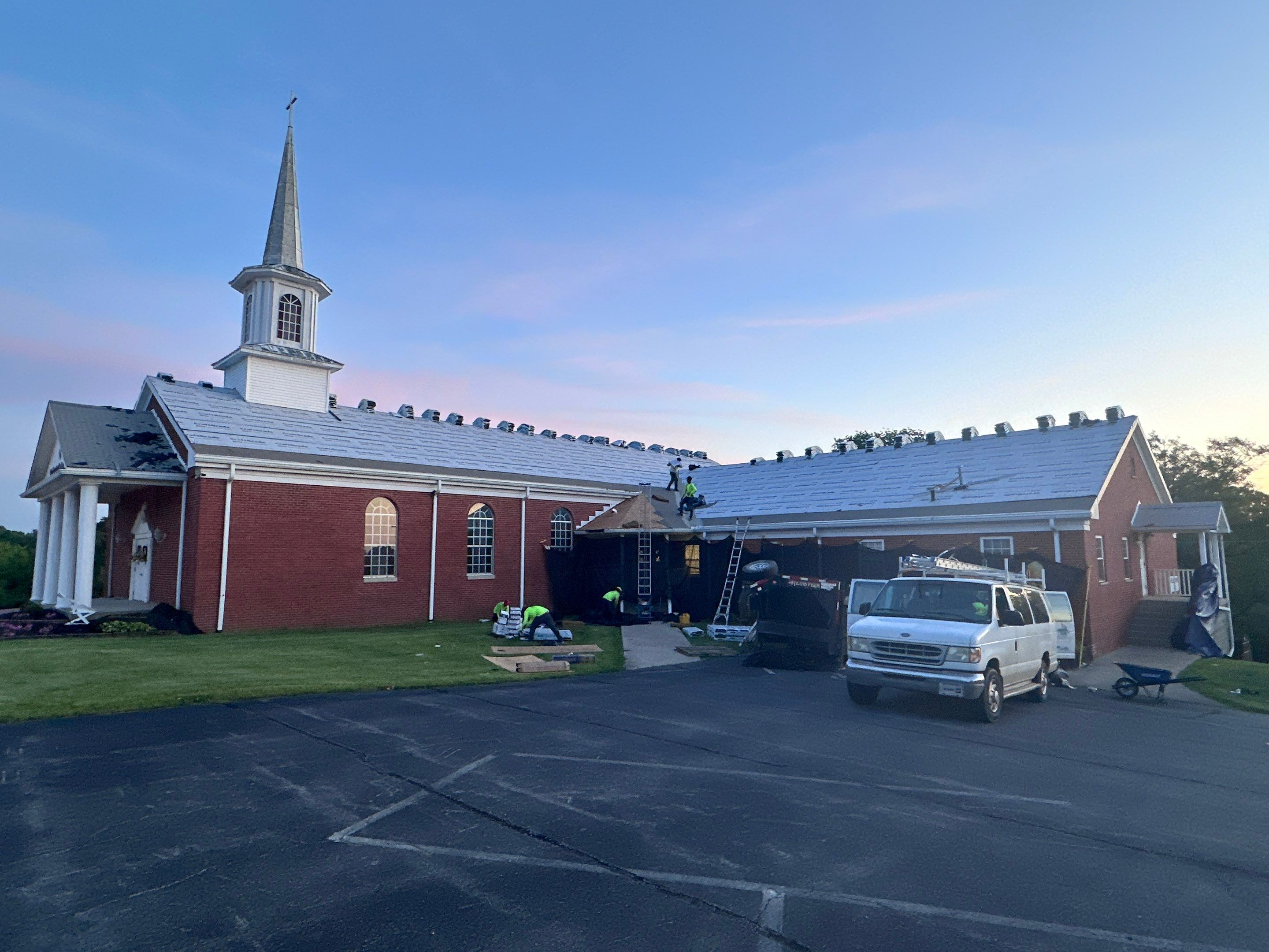 Commercial Roofing Installation using Performance Shingles by Mr. Roofer