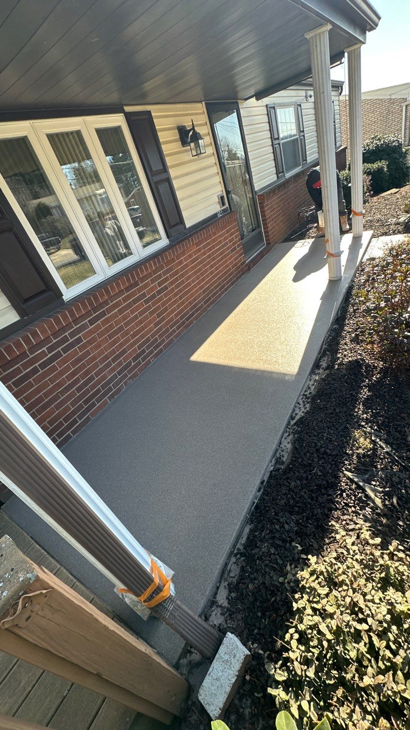 Porch + Garage Project in McKees Rocks by Floors in a Day, Inc