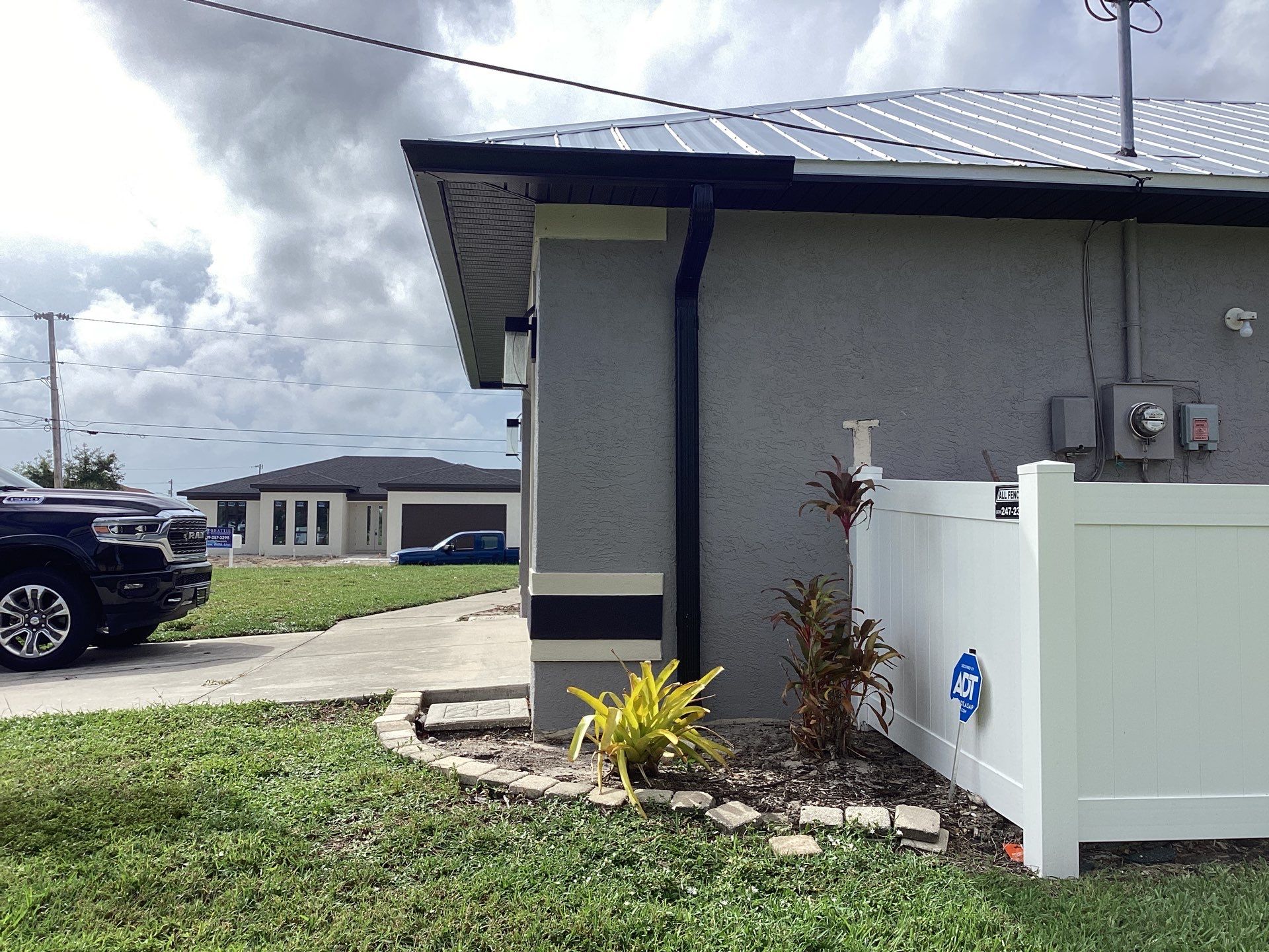 Black Aluminum Gutters Installed in Cape Coral FL by Gutter Professors