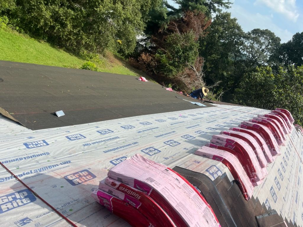 Syler roofing job by BROCK BUILDERS 
