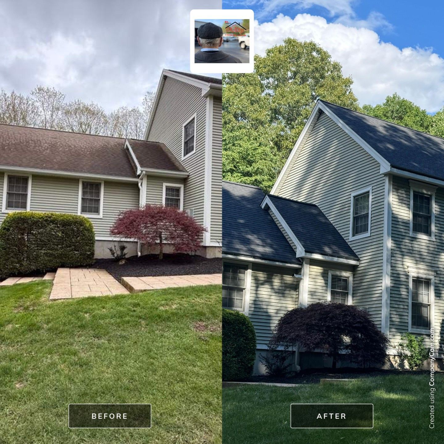Homeowners in East Hampton, CT get a new roof by DiGiorgi by DiGiorgi Roofing and Siding Inc