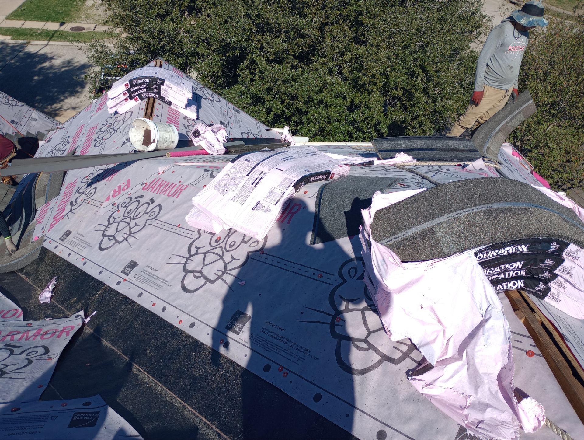 Residential Roofing Installation using Owen's Corning Duration (Lifetime) Shingles by Roof Repair Company
