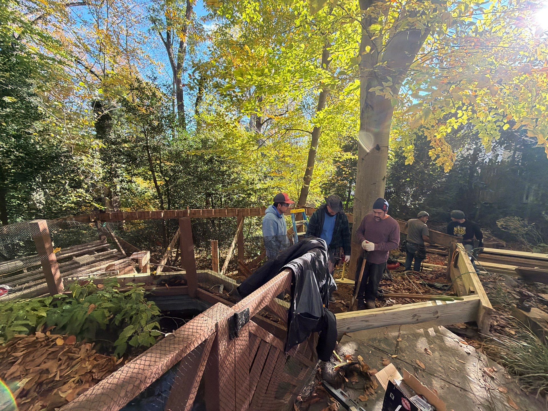 Custom Composite Deck Replacement with Geometric Railing in Bethesda, MD by Jakari Restoration & Construction LLC