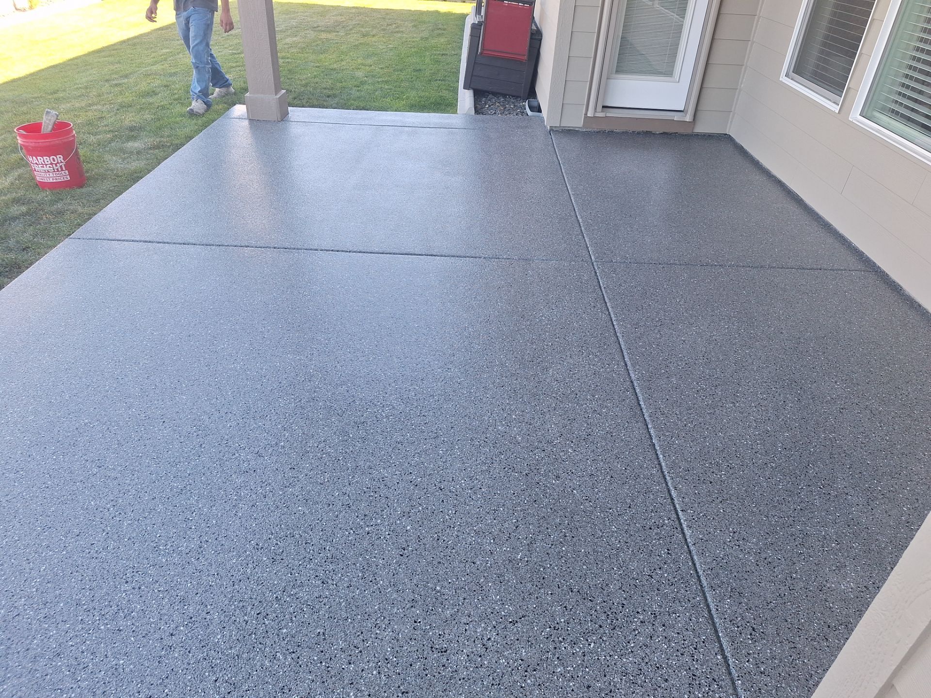 Patio Transformation using Slate Hybrid by Croc Coatings, LLC