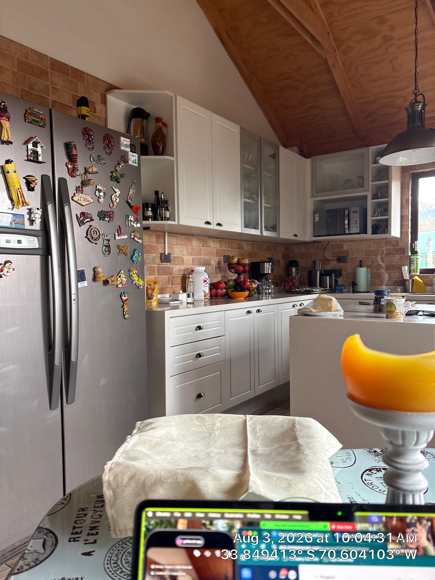 Modern Kitchen Remodel Featuring Vaulted Ceilings and White Shaker Cabinetry by CompanyCam Sales Demo