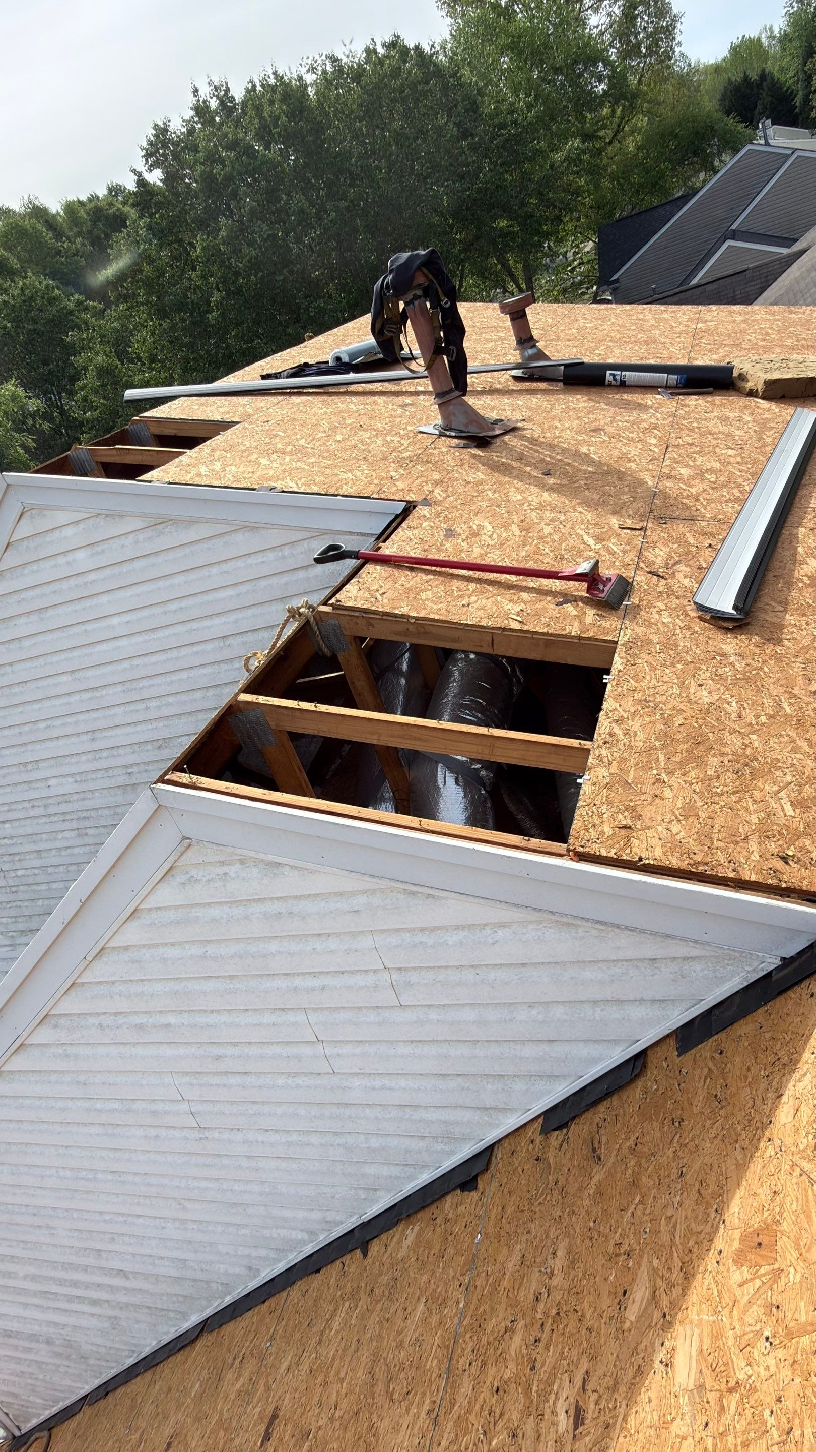 Roof and gutter replacement by hail and wind damage by Just Brilliant Restoration JBR
