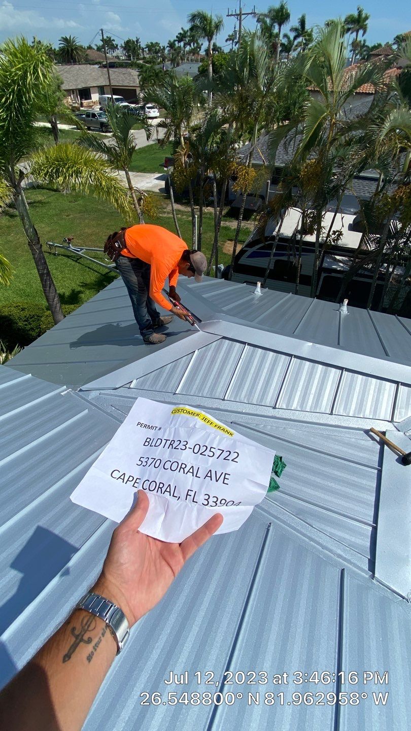 Residential Roofing Installation using Standing Seam Metal by Protek Roofing Heating Air & Solar