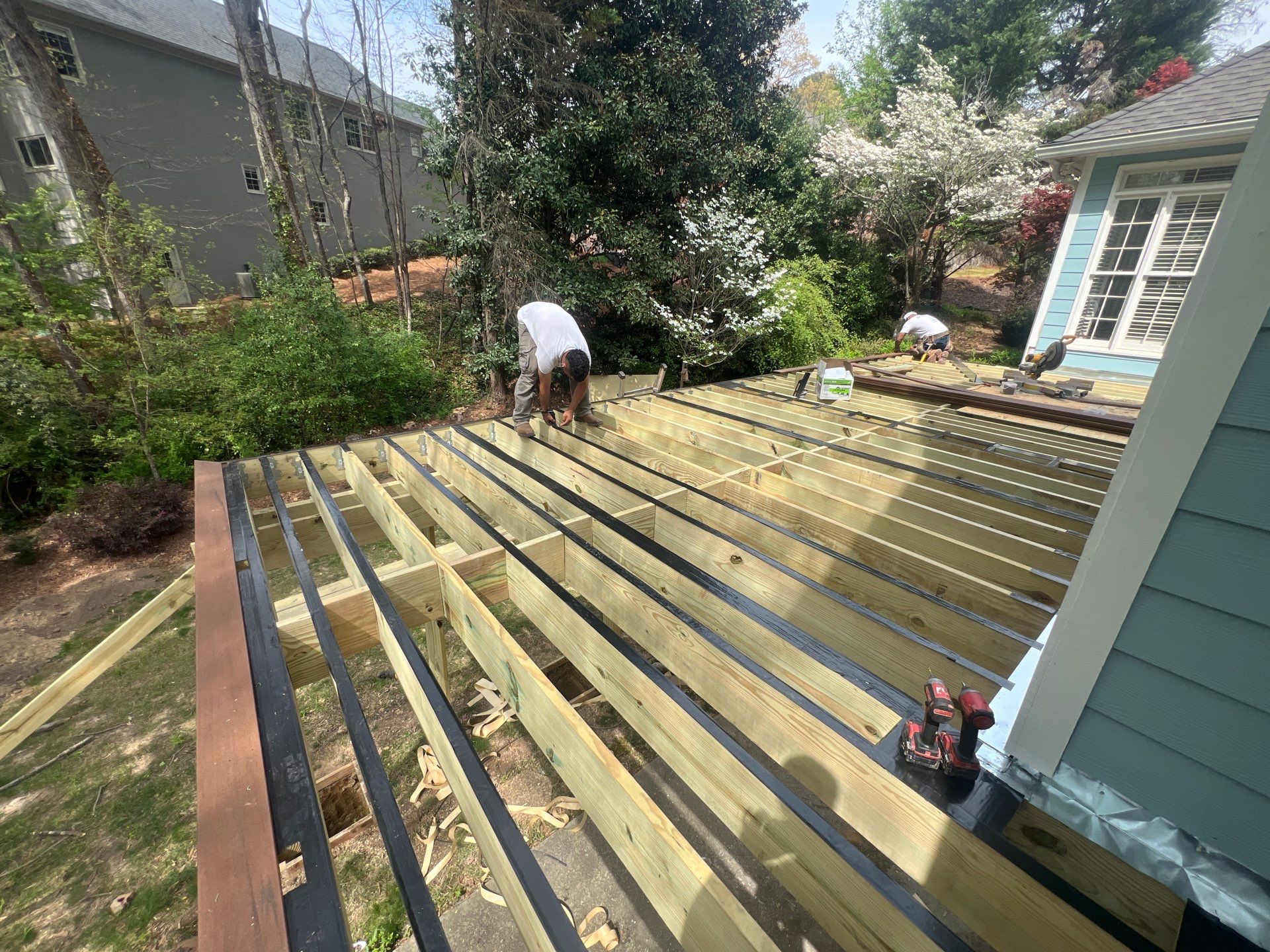 Custom Elevated Composite Deck Installation in Marietta by Swift Home Renovations