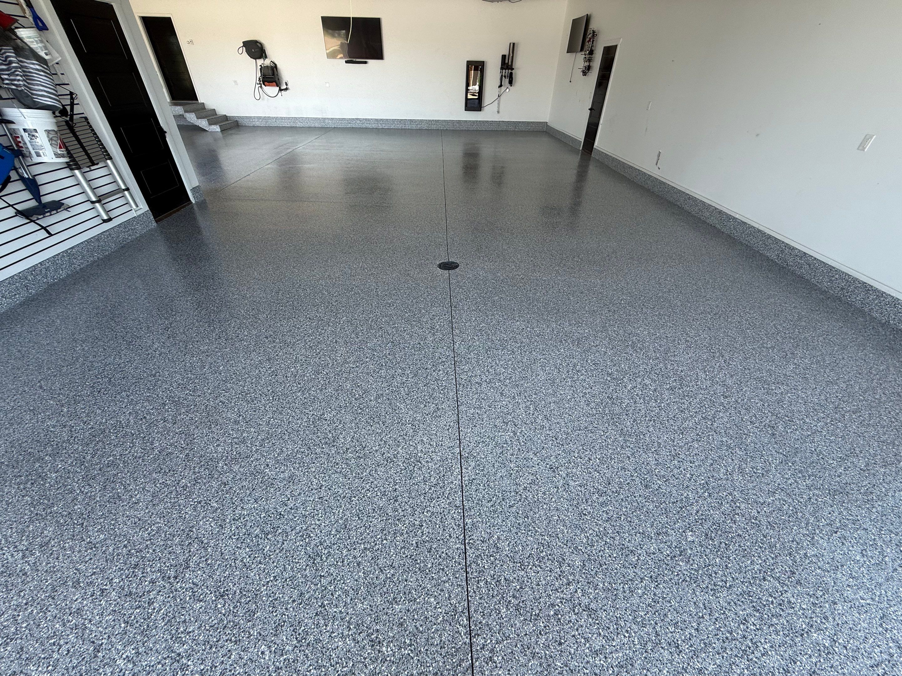 Gravel Flake Garage Floor Coating in Yankton by Select Painting, Coatings & Garage Cabinets