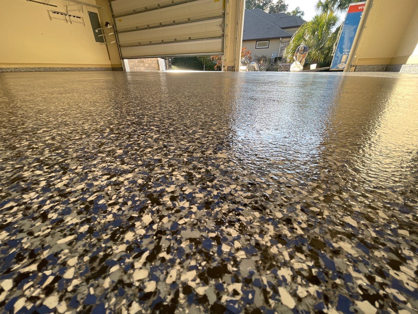 Garage in Gainesville, FL in Denim by Cross Creek Concrete Coatings