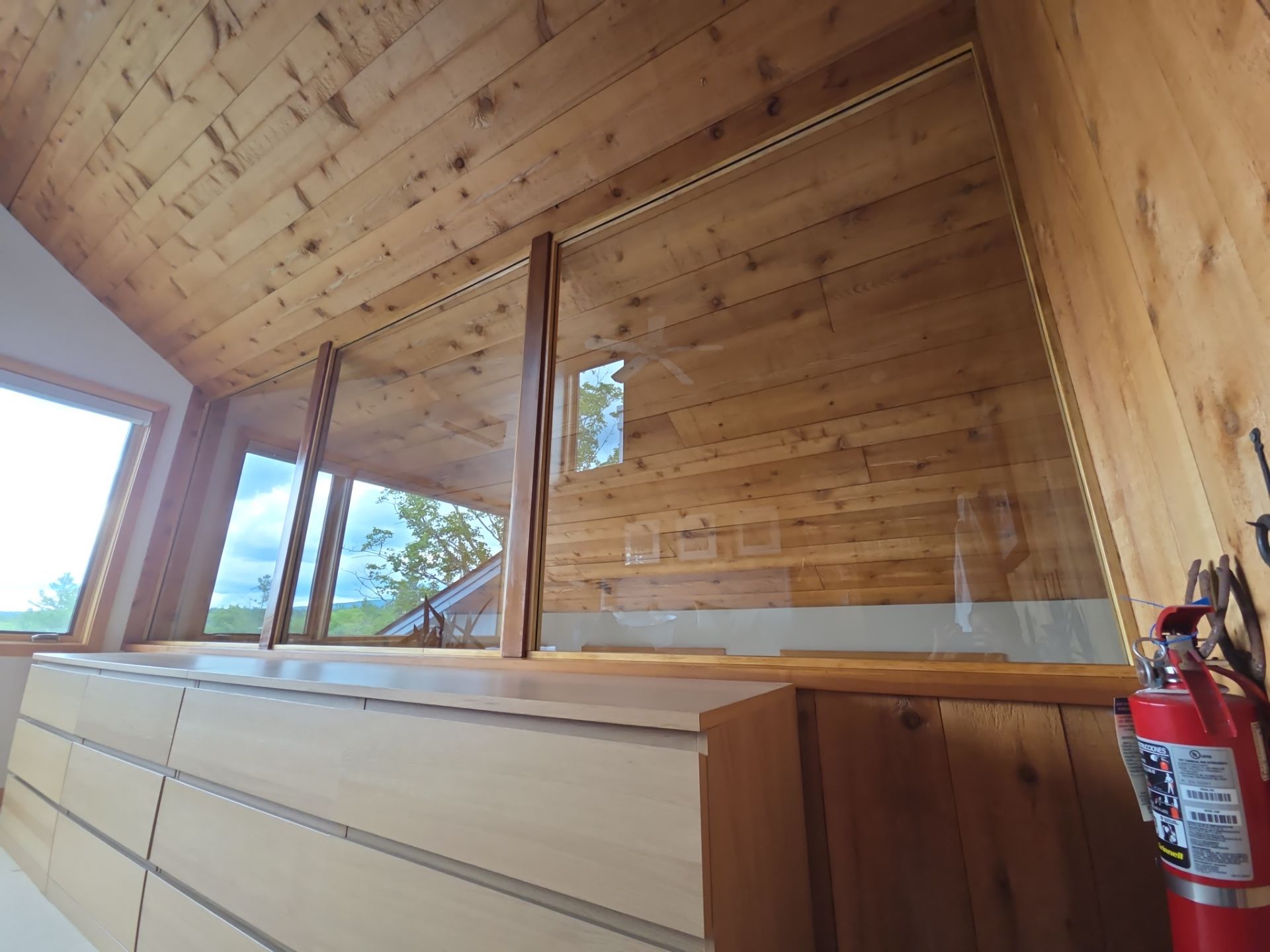 Glass Divider/Privacy Wall Installed using Laminated Safety Glass by Cheshire Glass Company