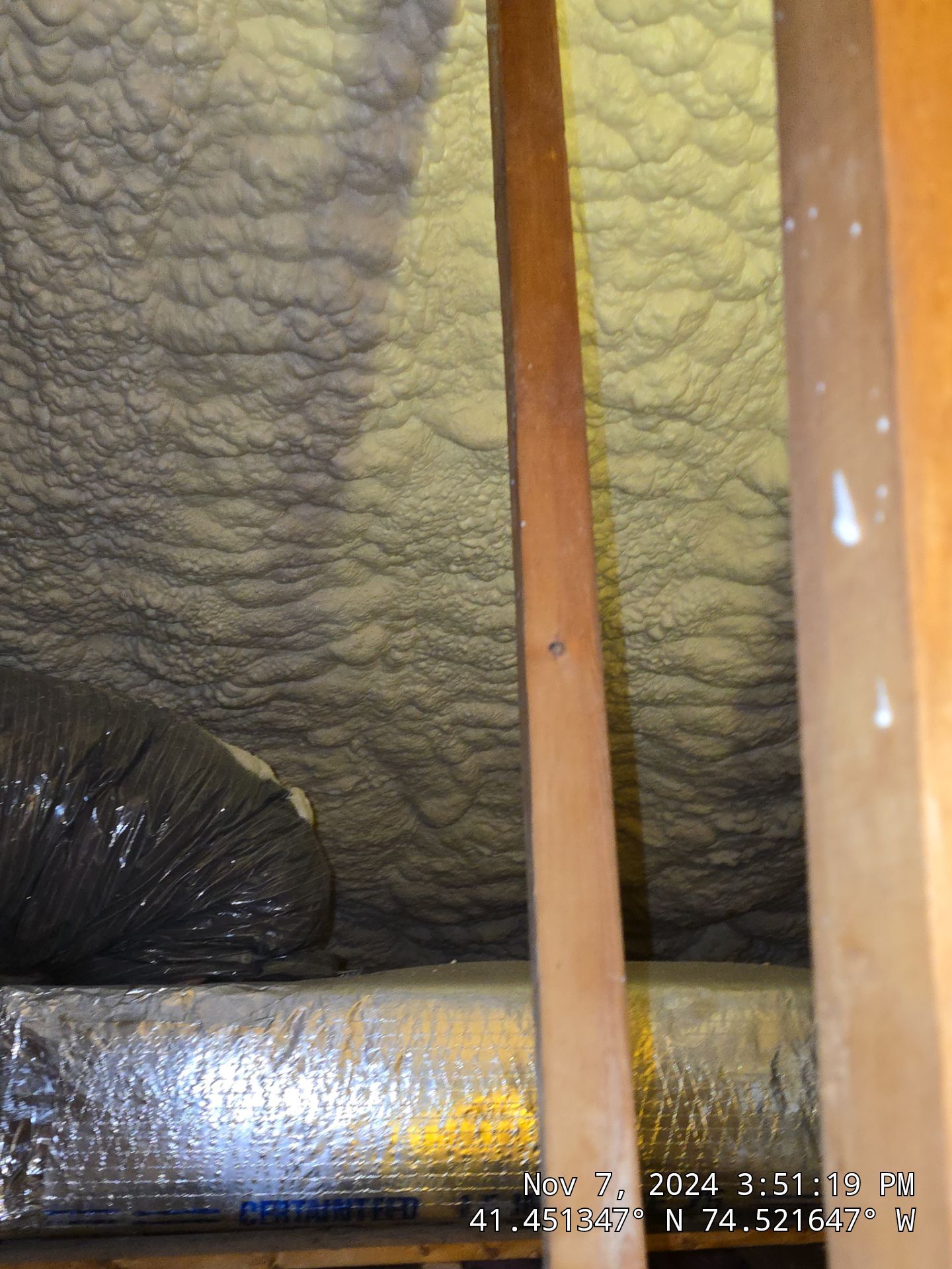 Attic Insulation using open cell spray foam by NYS Foam & Energy
