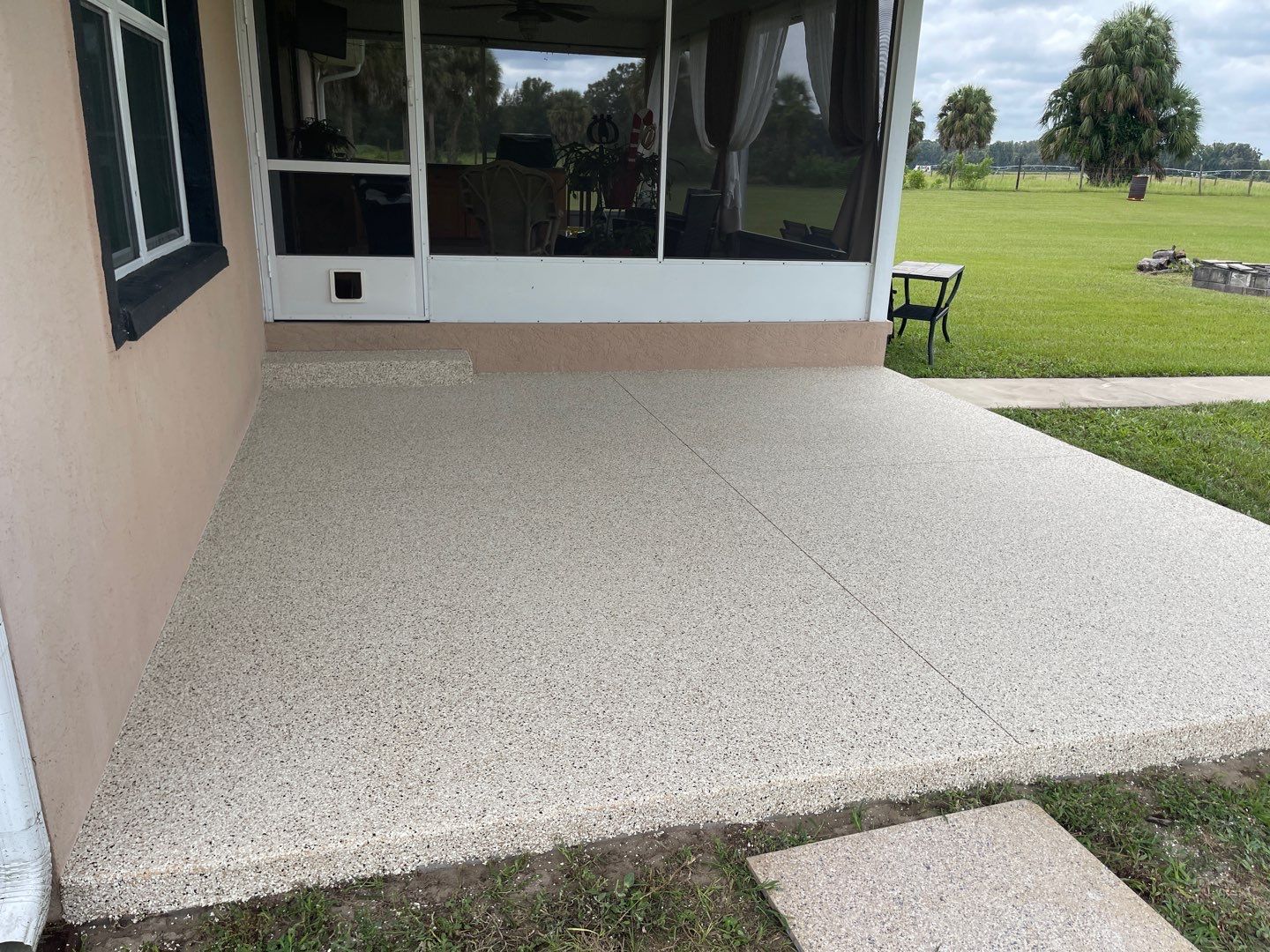 Porches Project in Chiefland, FL in Driftwood by Cross Creek Concrete Coatings
