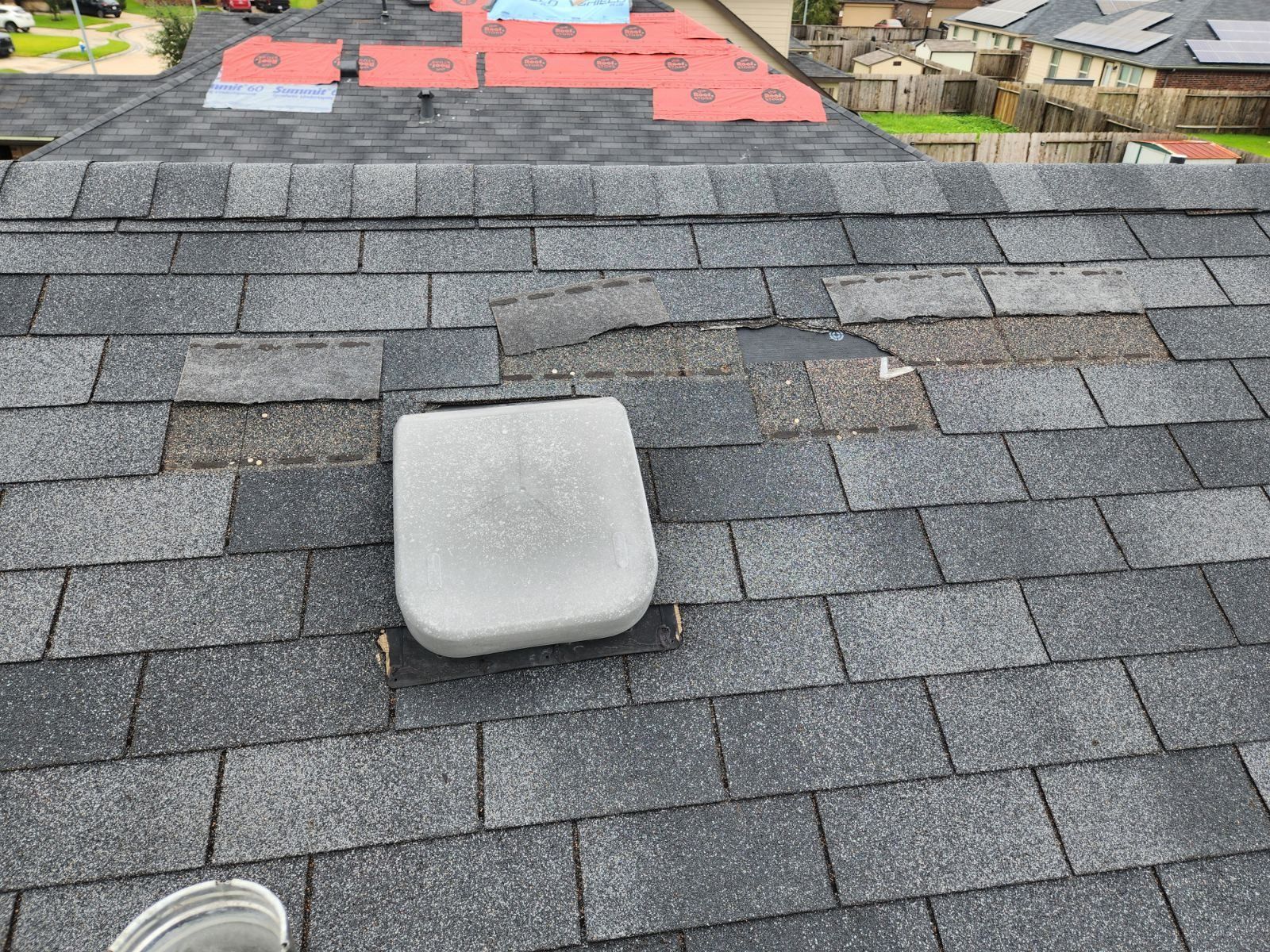 Roof Repair after Hurricane Beryl by Berry Good Roofing 