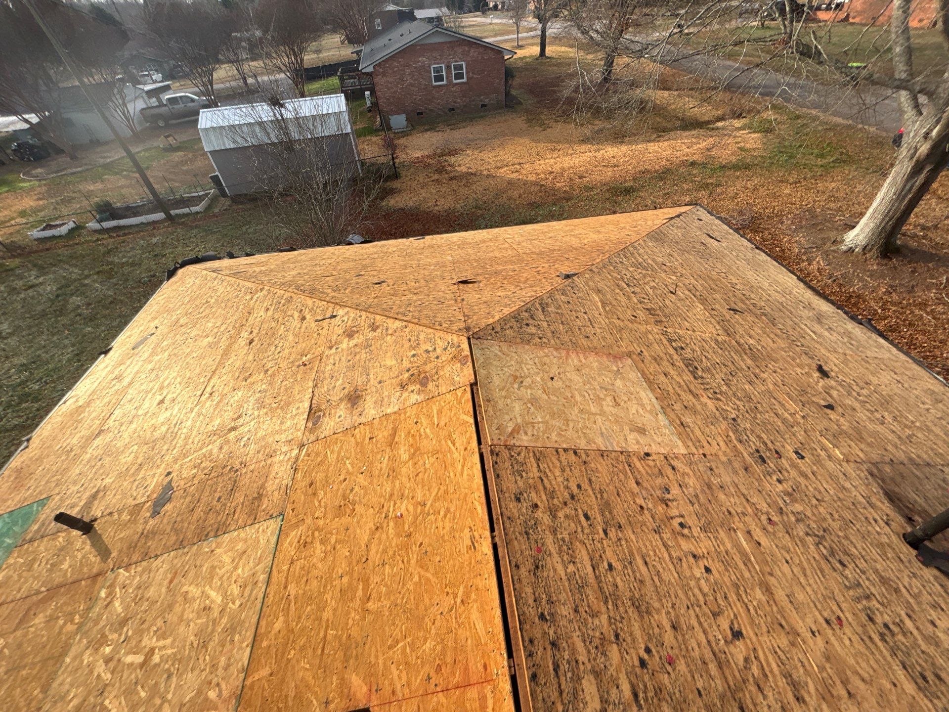 CertainTeed Landmark Moire Black Architectural Shingles on Inman SC Brick Ranch Home by Roofers LLC