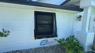 Impact Bahama Shutters in Jet Black