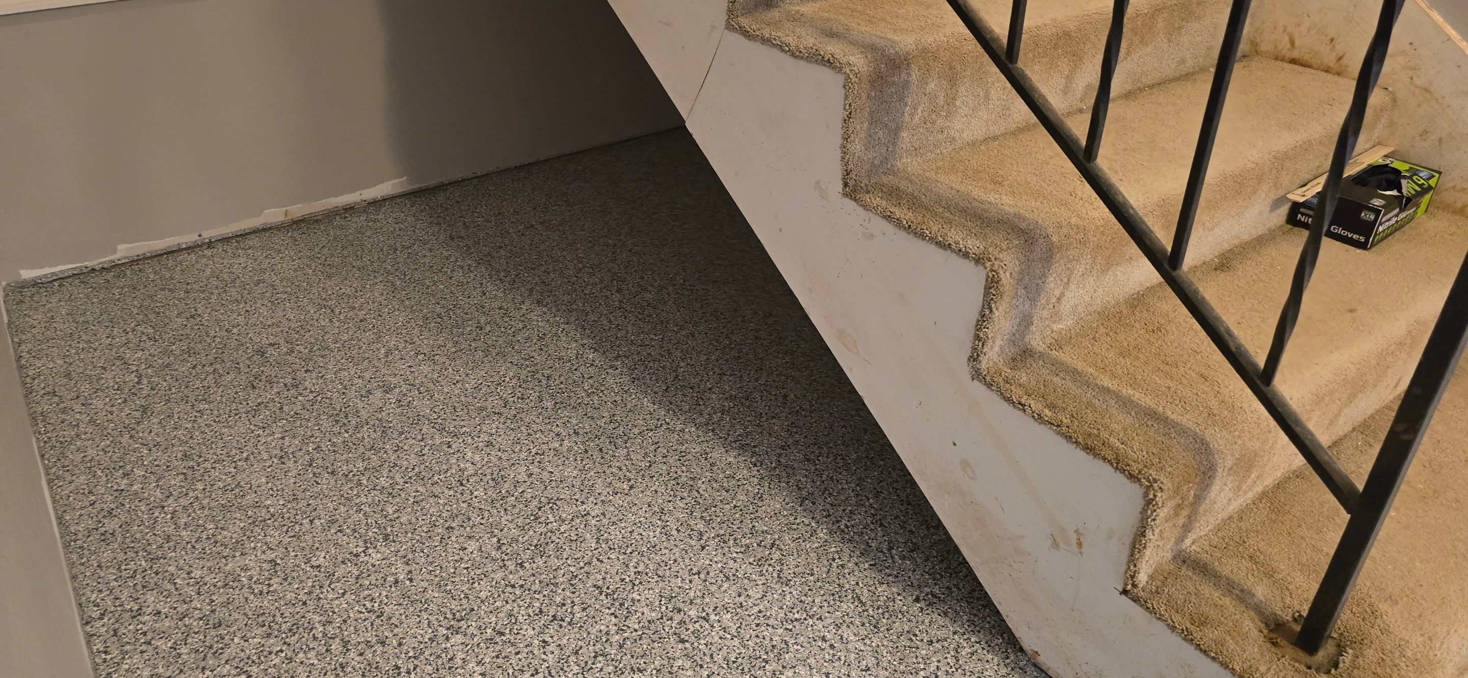 Basement using Gravel by Elite Floor Solutions
