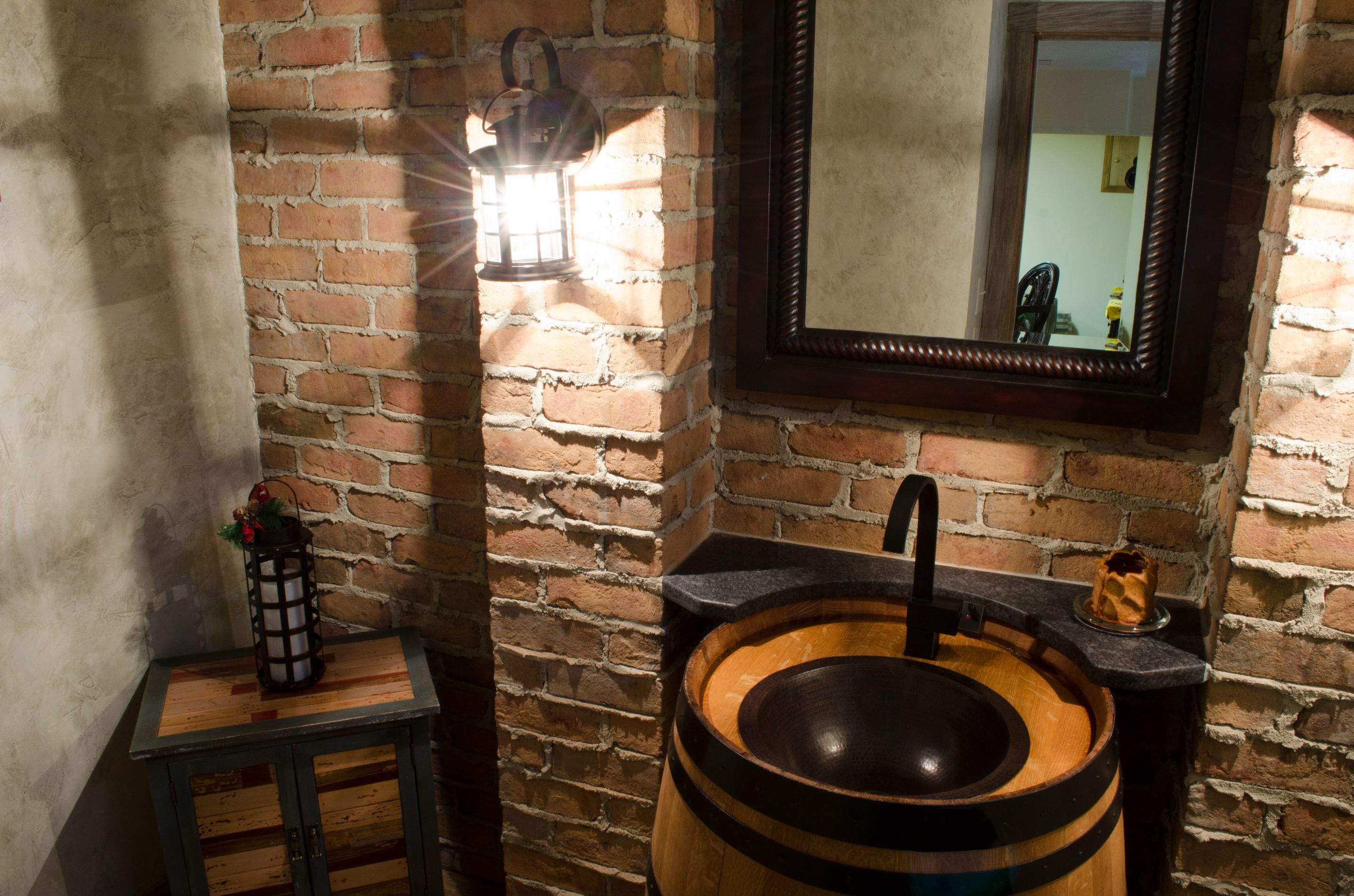 Wine Cellar Bathroom by Zengel Group
