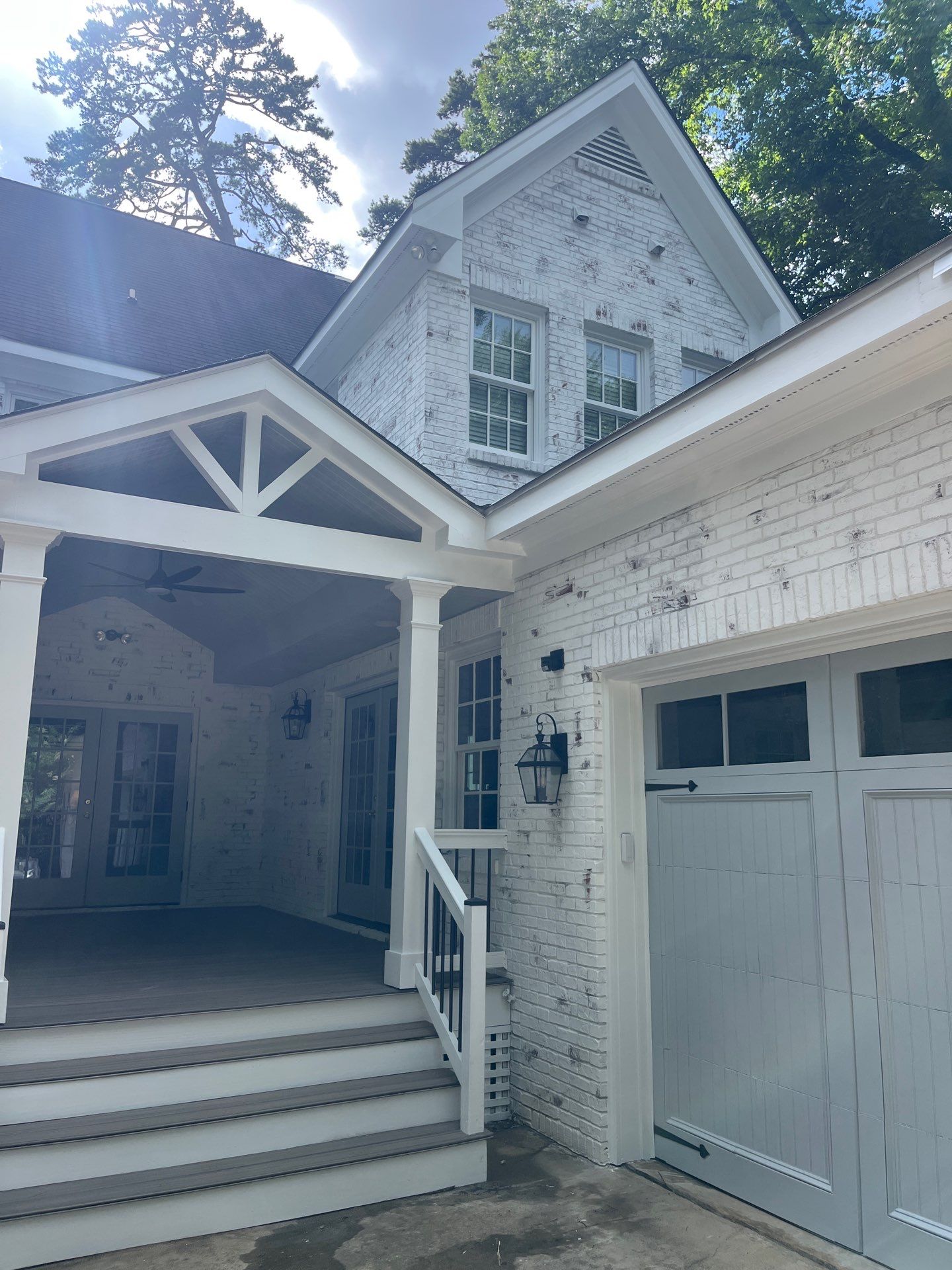 Atlanta, GA Brick Limewash, Rotted Wood Replacement, and Gutter Install by Nelson Exteriors