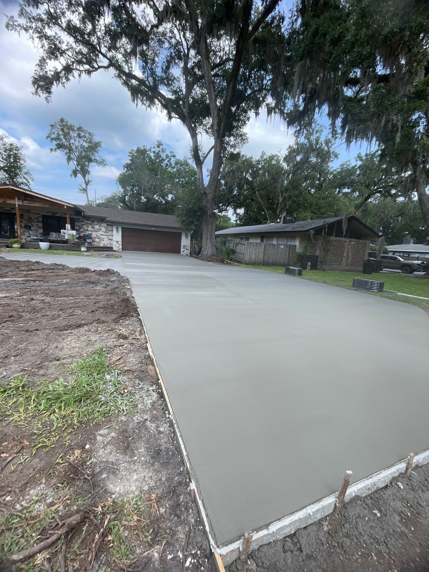 Concrete Driveway Replacement and Expansion in Orange Park by Burlington Concrete & Asphalt Inc