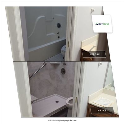 Tub to Shower w Skylight